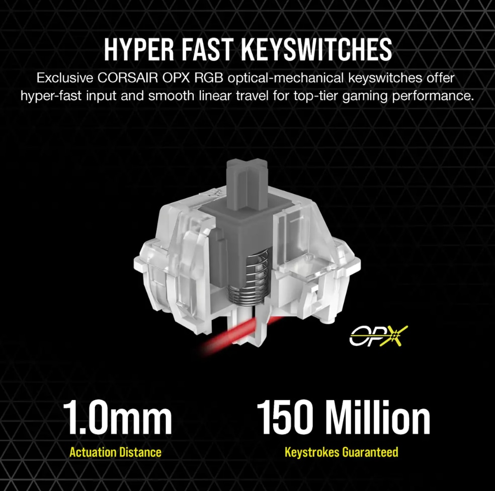 Corsair Gaming-Tastatur »K70 PRO RGB Optical-Mechanical Gaming Keyboard Black«