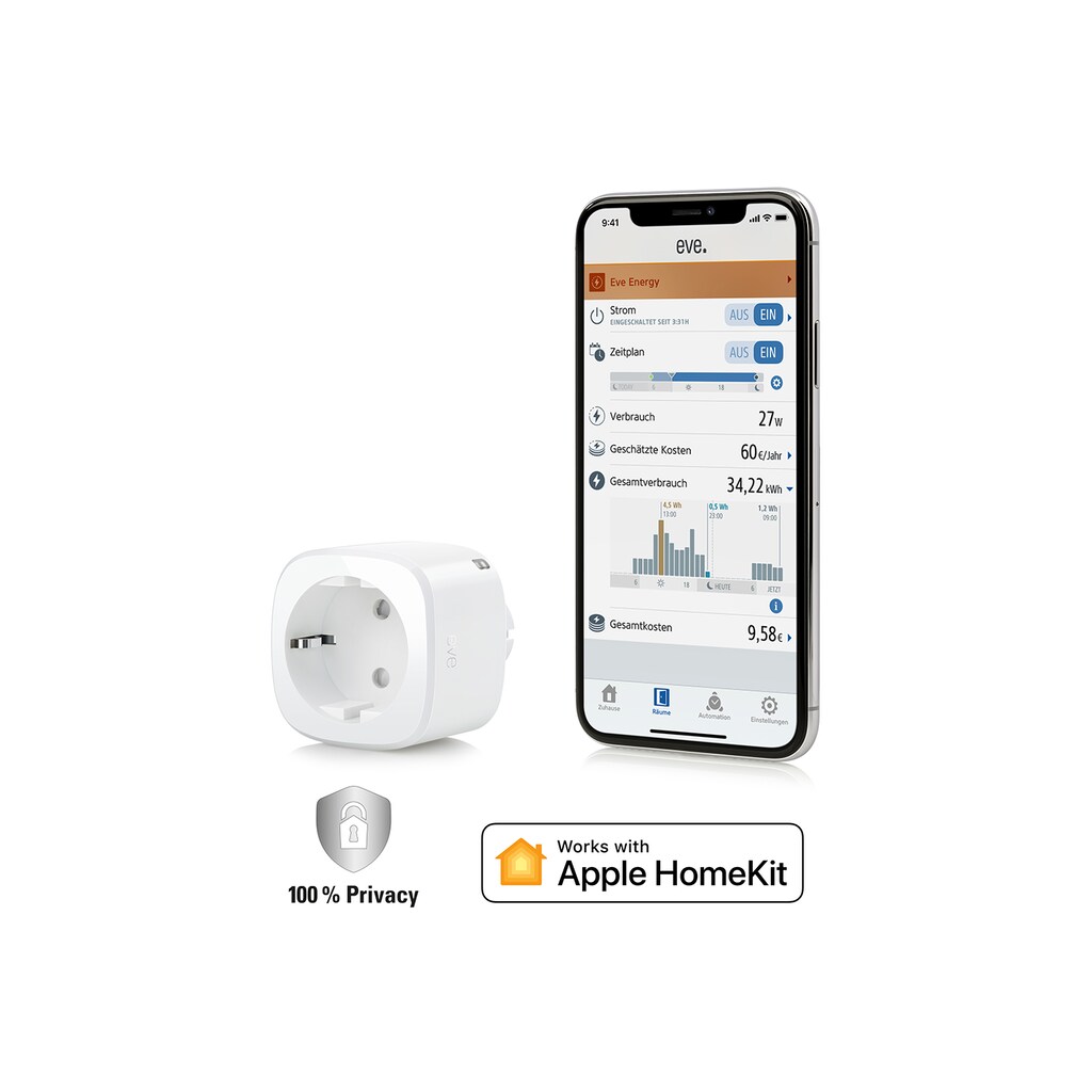 EVE Smart-Home-Zubehör »Apple HomeKit Eve Energy«