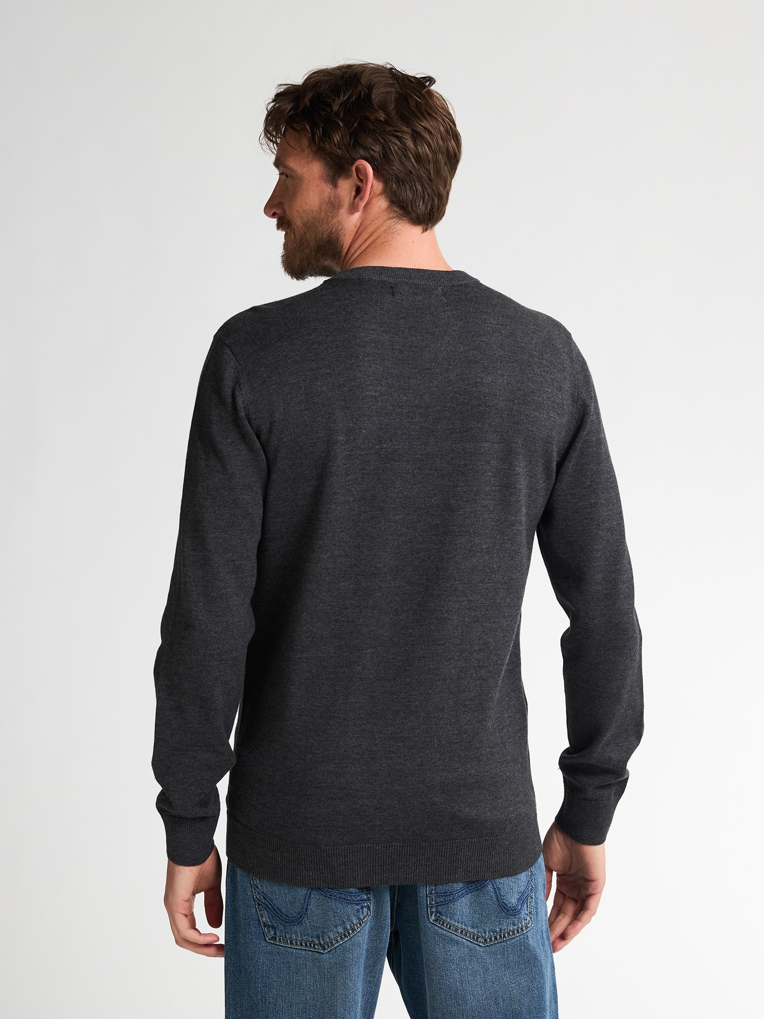 Petrol Industries V-Ausschnitt-Pullover »V-Neck Basi«, Materialmix mit Baumwollanteil