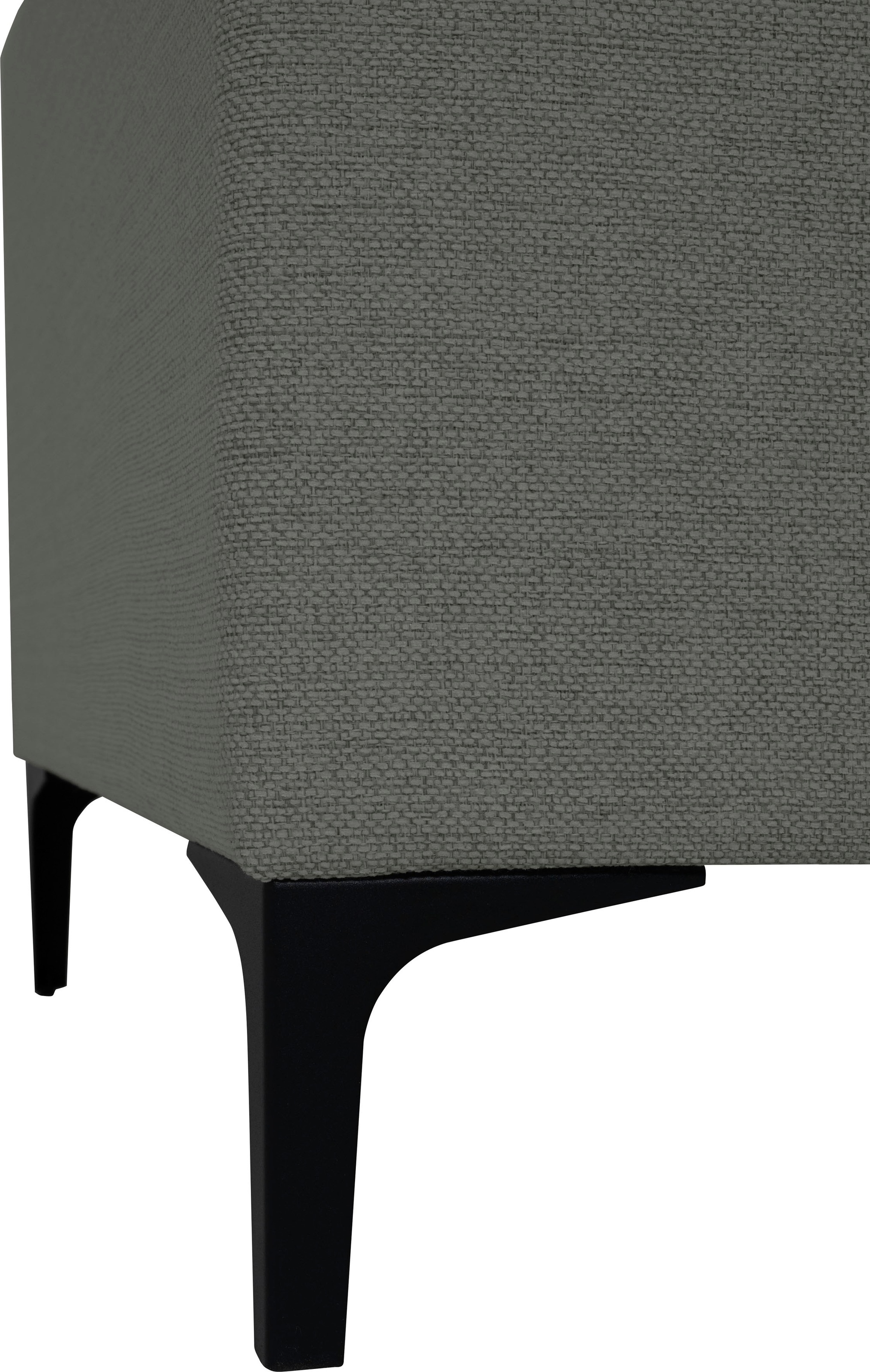 Places of Style Ecksofa »Xander, L-Form,«, Breite 289 cm, Webstoff, Soft-Touch Chenille, schwarze Metallfüße