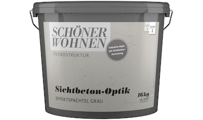 SCHÖNER WOHNEN-Kollektion Spachtelmasse »Sichtbeton-Optik Effektspachtel grau«, 16 kg kaufen