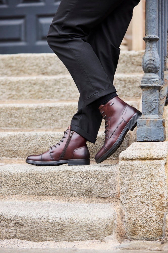 Rieker Schnürstiefelette  Schnürboots mit RiekerTEX-Ausstattung und Innenreißverschluss