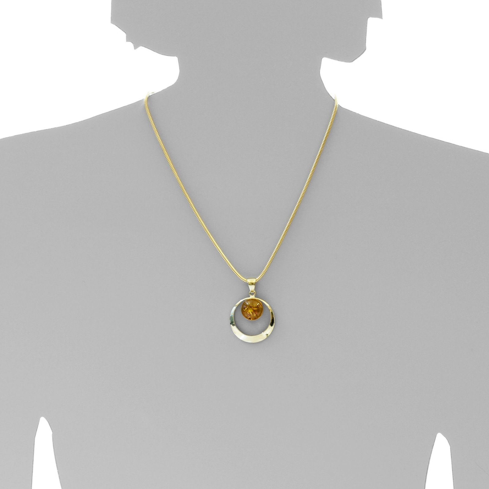 OSTSEE-SCHMUCK Kettenanhänger »- Lenka - Gold 333/000 - Bernstein«