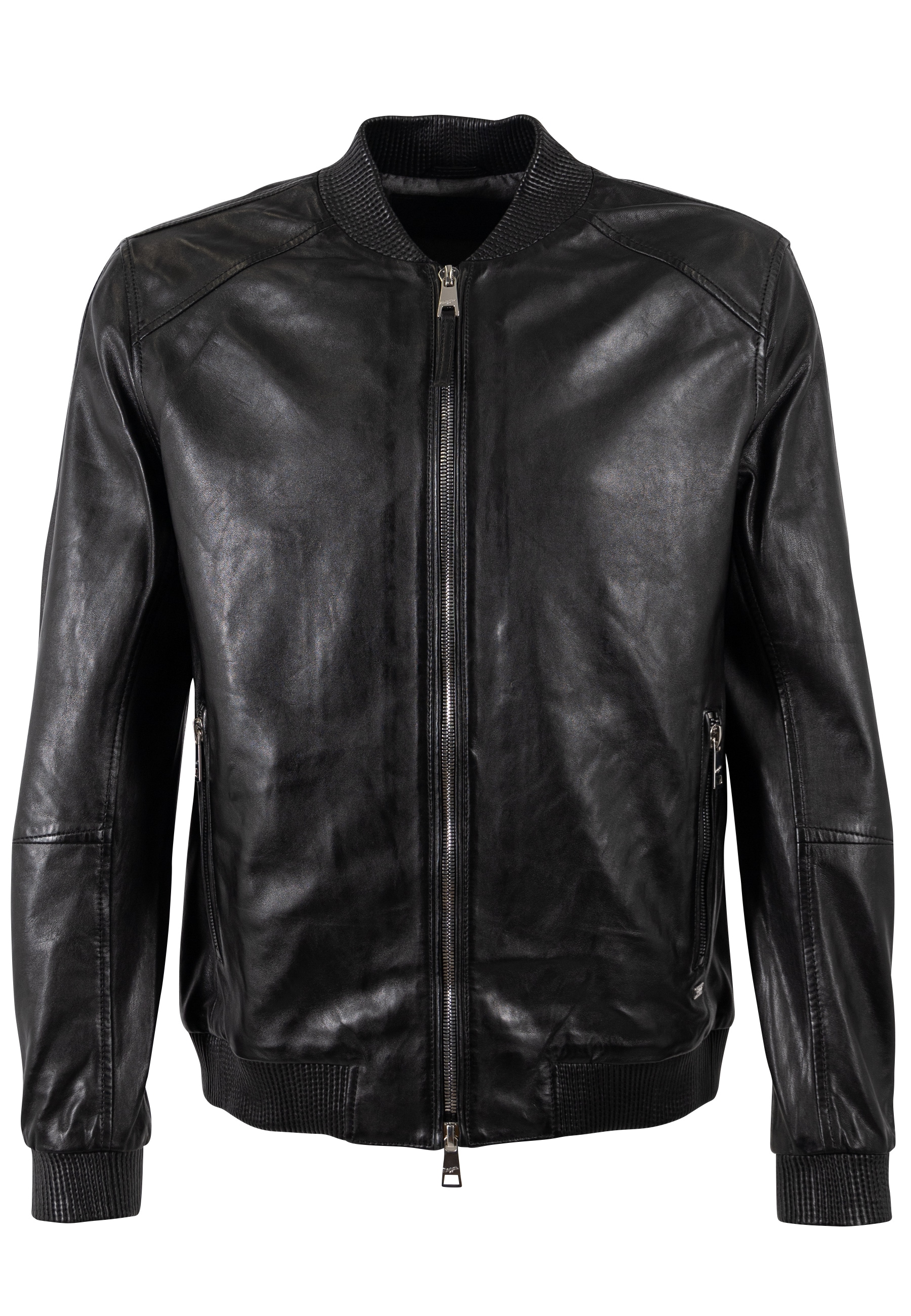 Mauritius Lederjacke »MMGlashy« Blouson mit gerippten Details