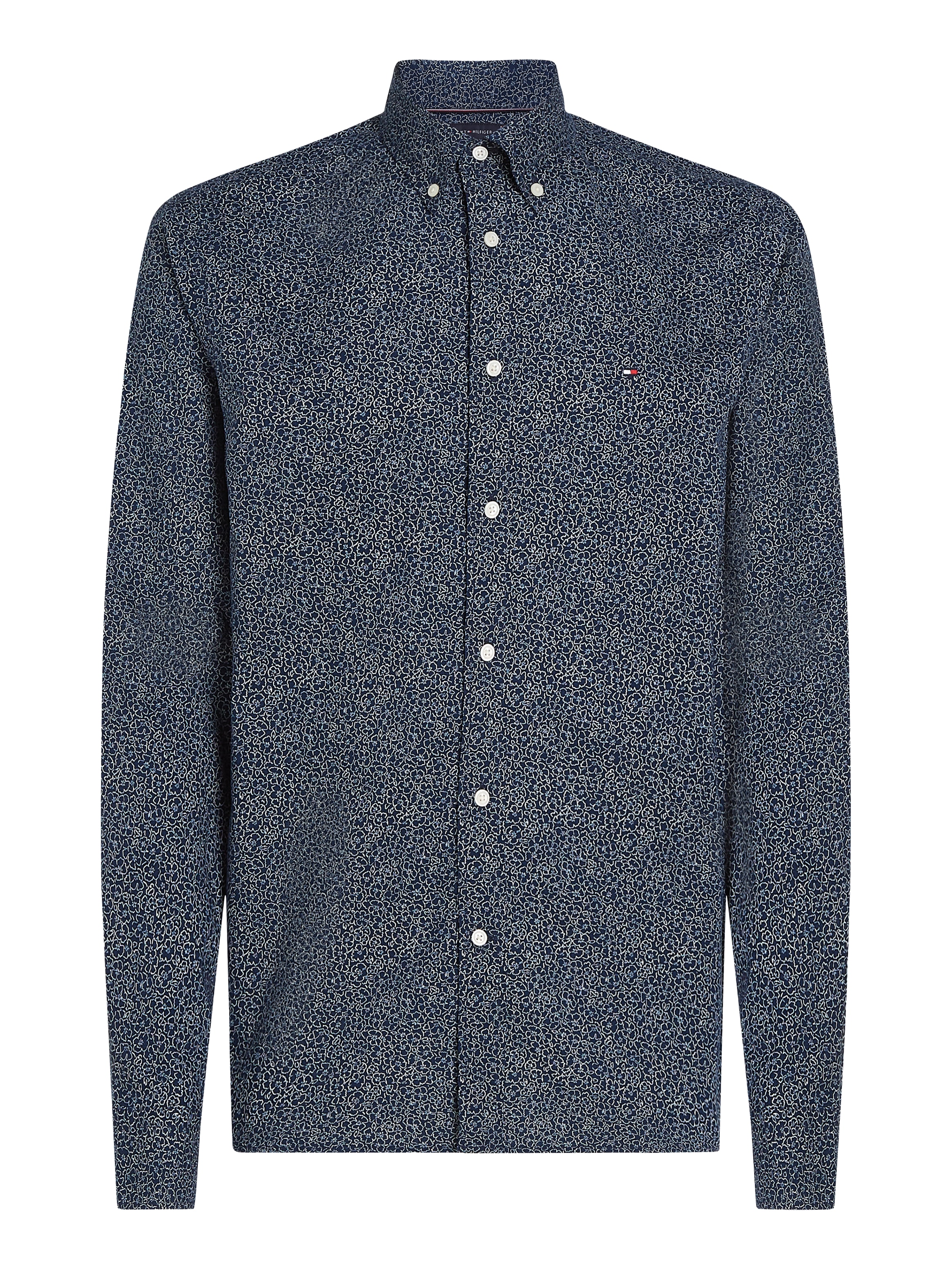 Tommy Hilfiger Langarmhemd »FLEX POPLIN LINR FLORAL RF SHIRT«, mit floralem Miniprint