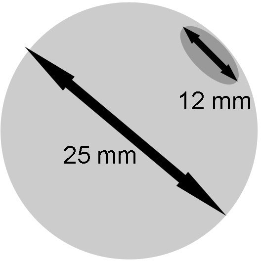 Kutti Gardinenbefestigungen Ersatzteile »Acrylkugel, Schlaufenkugel, Ø 25 mm« Deko für Raffrollos und Scheibengardinen