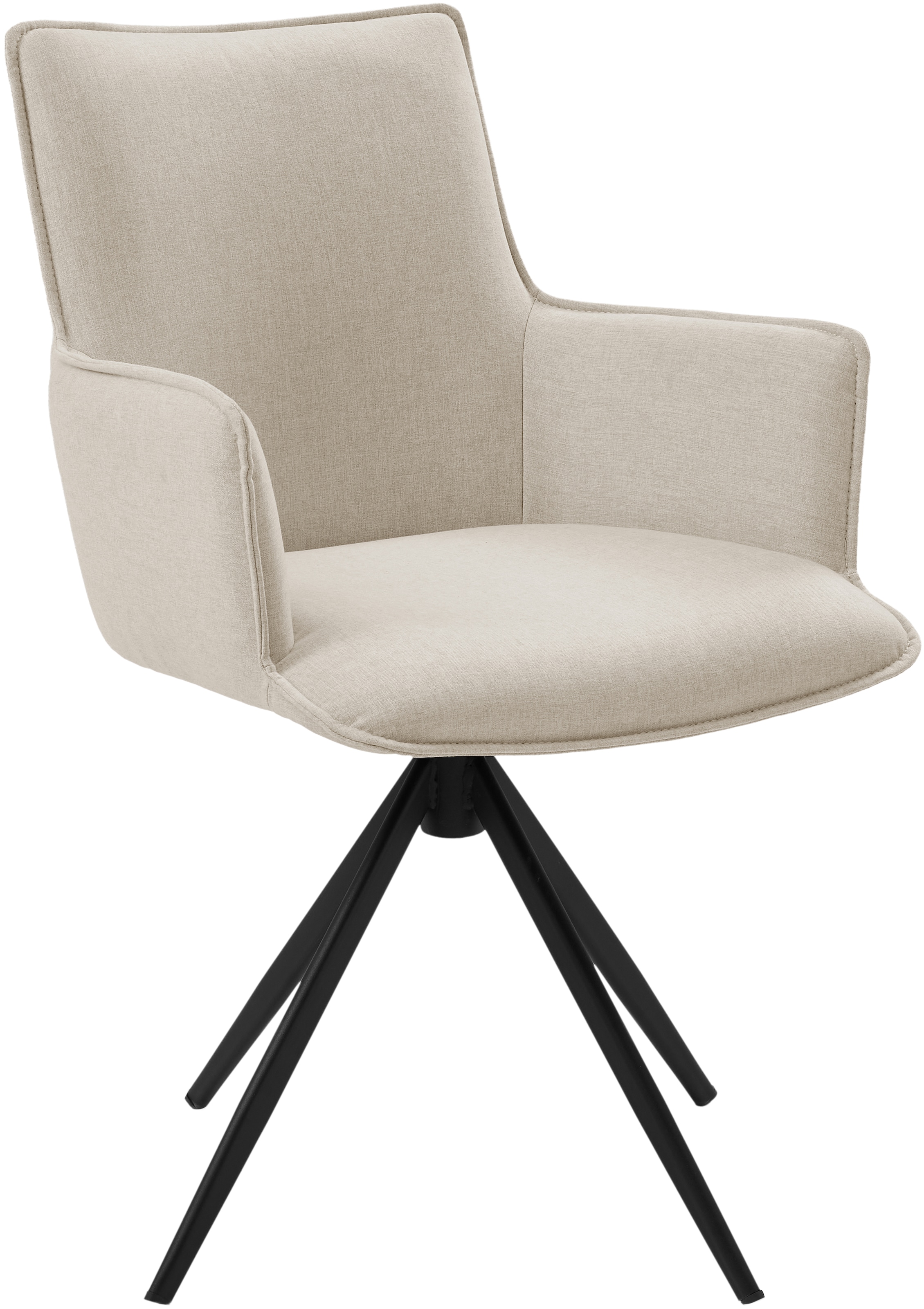 OTTO home Drehstuhl »Amoreve« (Set) 2 Stk.hochwertiger Strukturstoff, ergonomisches Design, Metallgestell