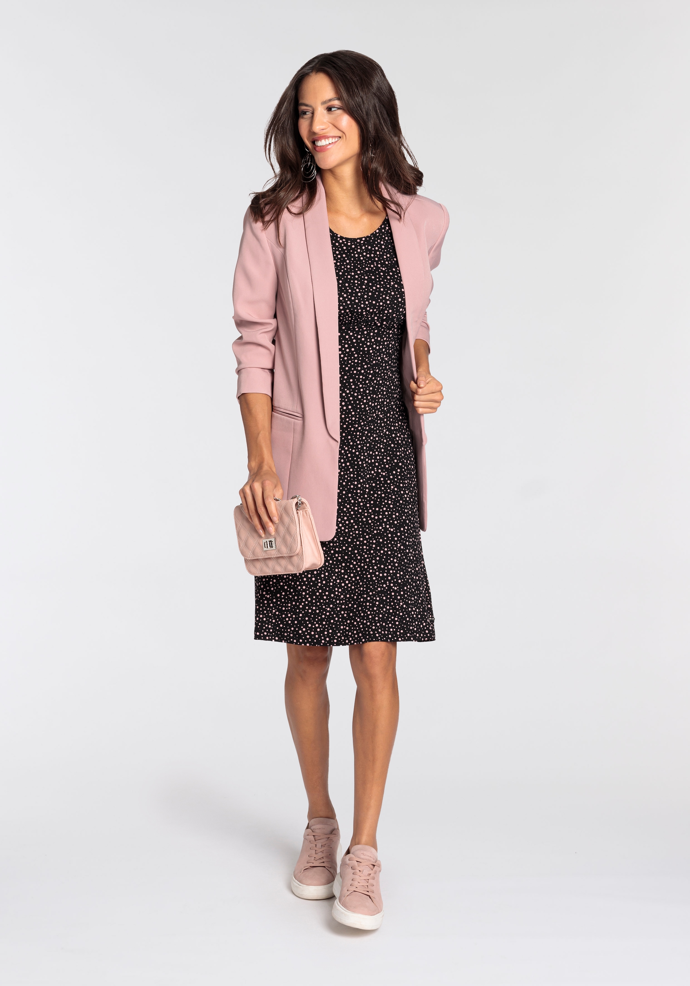 Laura Scott Sommerkleid, kurzes Kleid, femininer Look, aus Single-Jerseystoff, halbarm