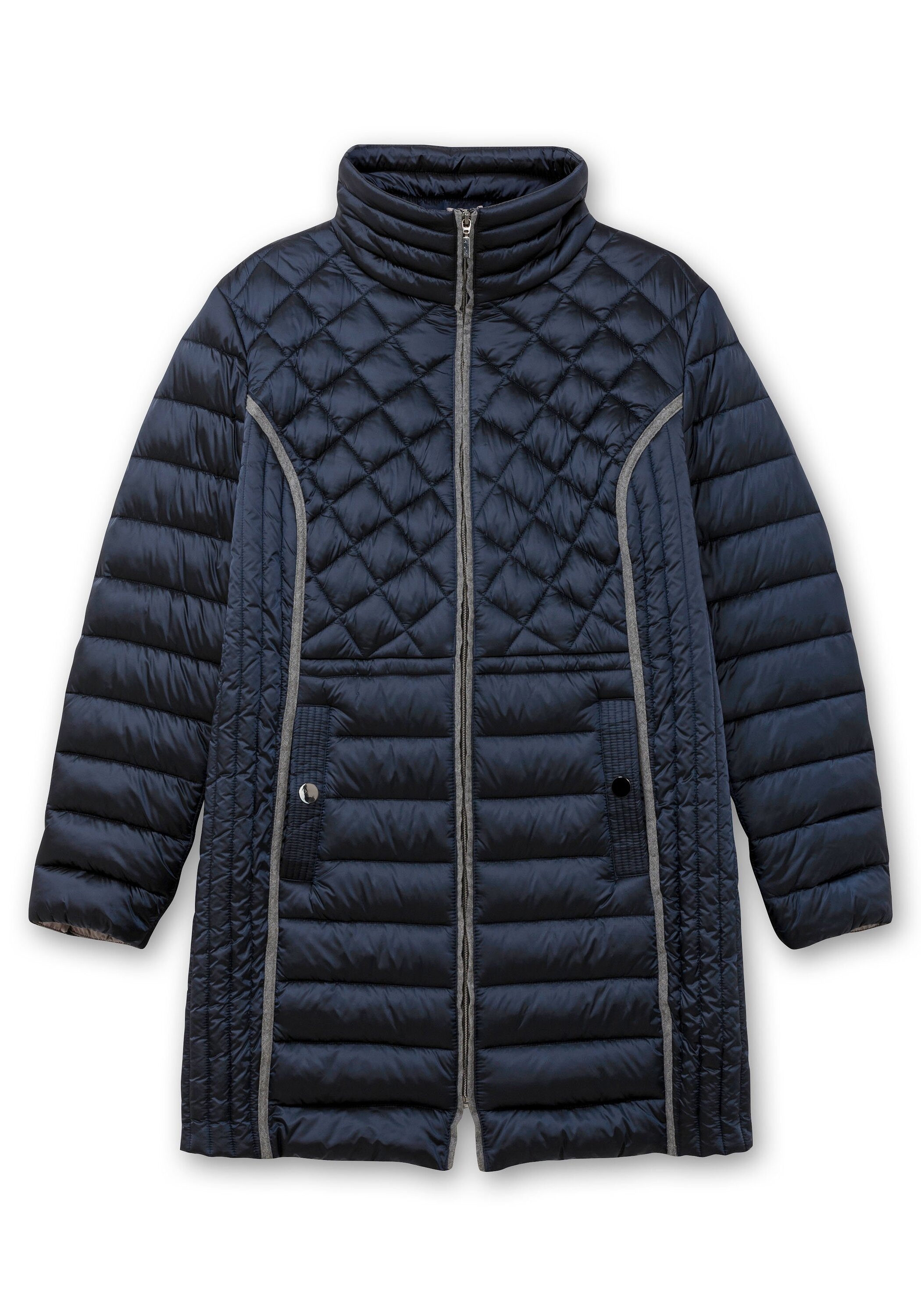 Sheego Steppjacke »Winterjacke mit feinem Schimmer und verschiedenen Steppungen«, ohne Kapuze, mit feinem Schimmer und verschiedenen Steppungen