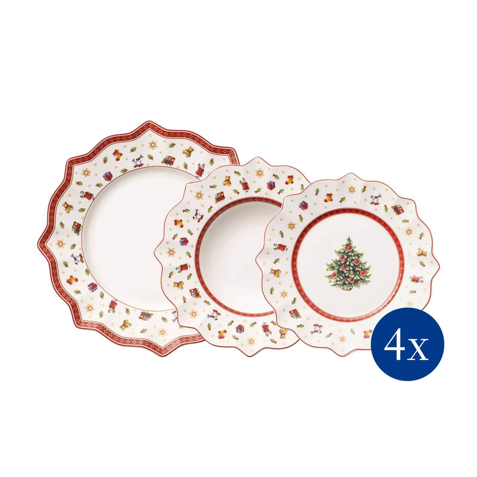 Villeroy & Boch Geschirr-Set »Teller-Set Toy's Delight weiß-rot«