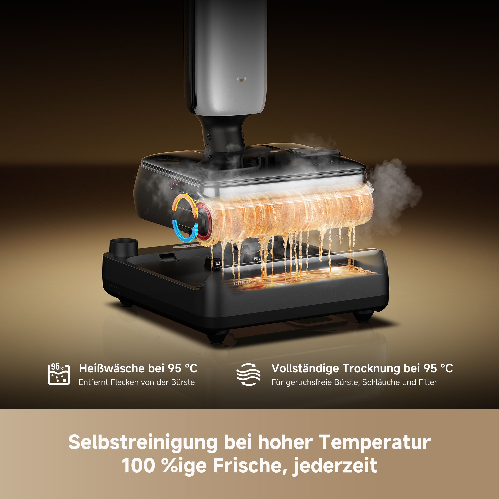 Dreame Nass-Trocken-Sauger »T15 Pro Heat« 420 W, Heißwasserwischen