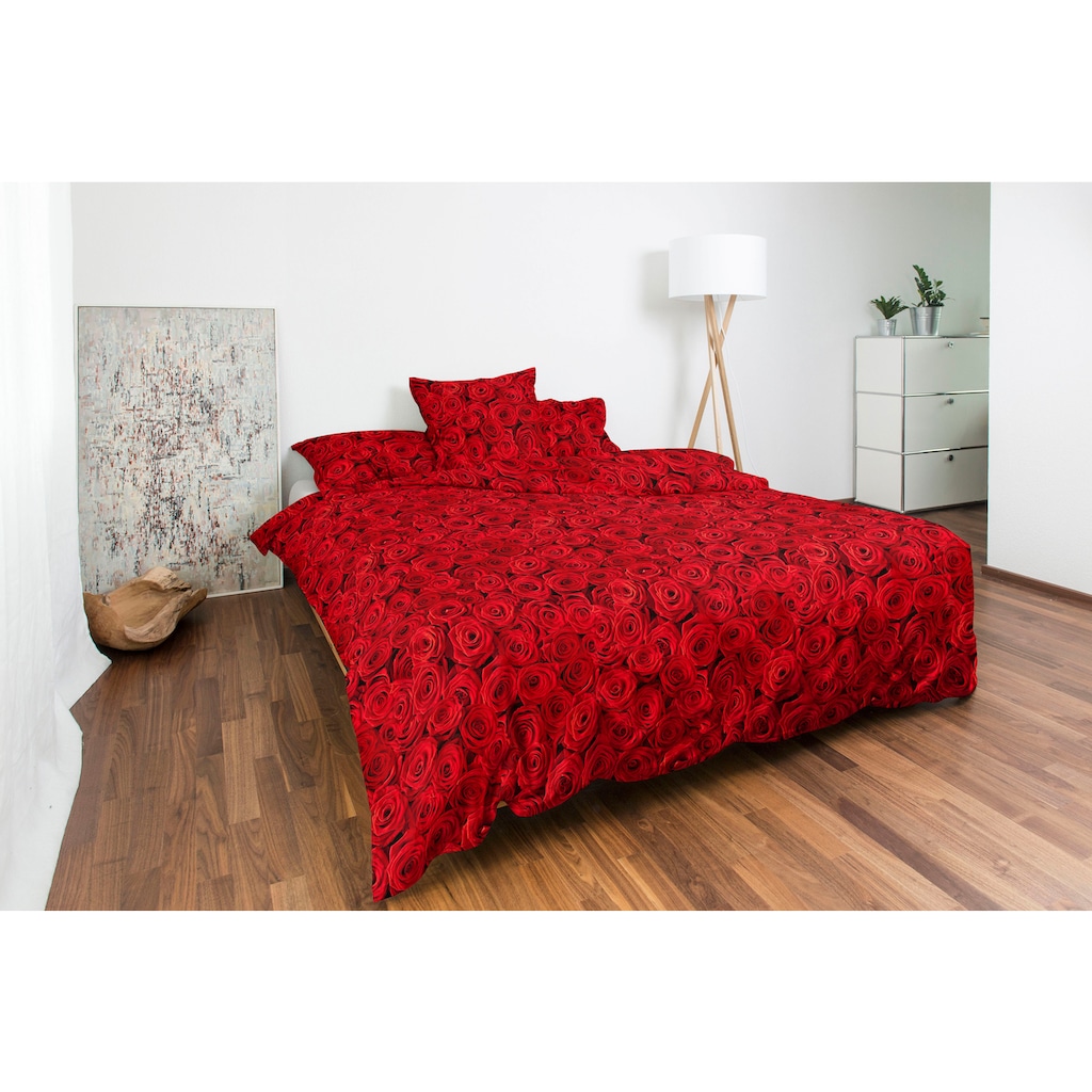 CASATEX Bettwäsche »Red Rose«, (2 tlg.)