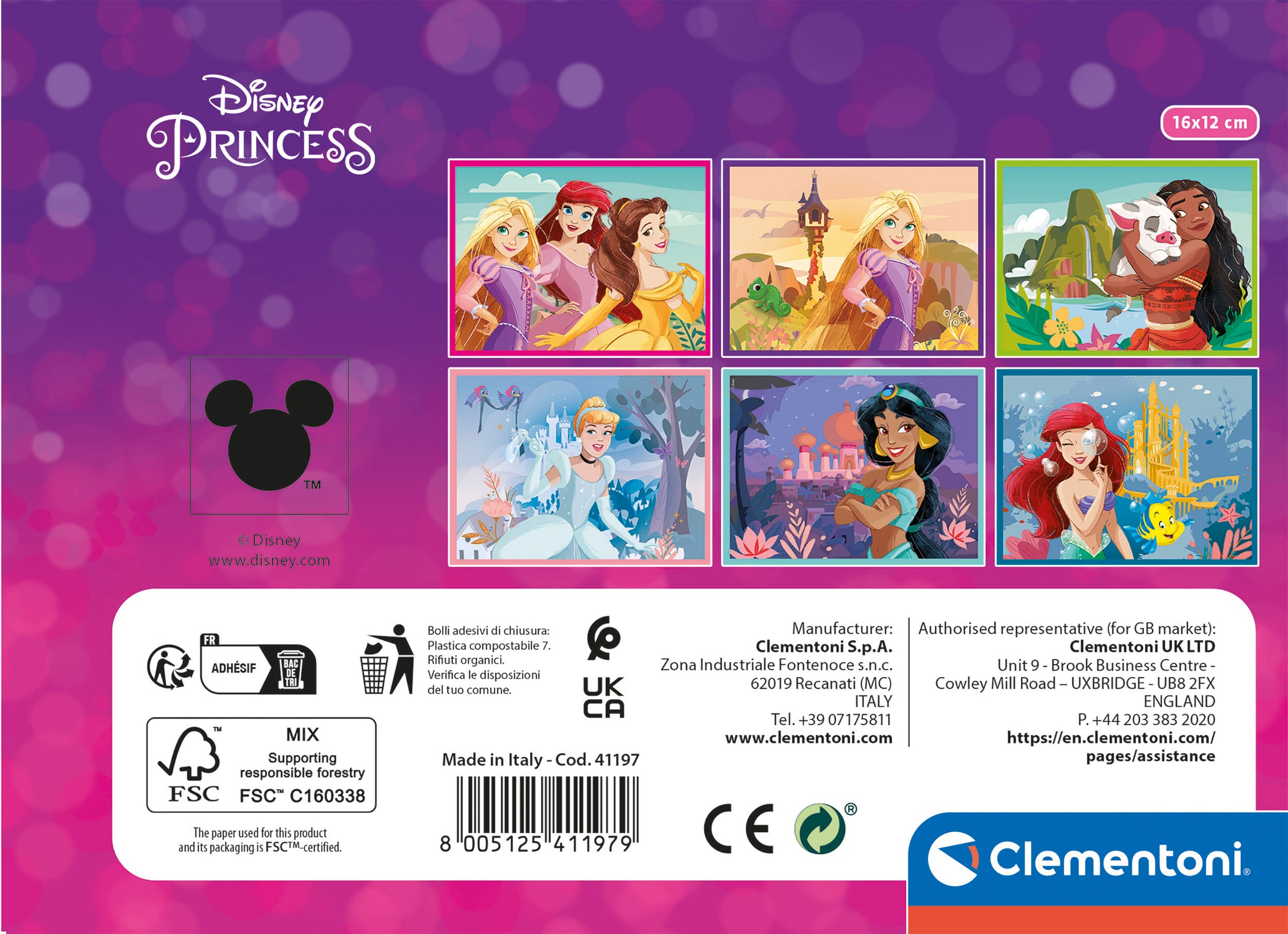 Clementoni® Würfelpuzzle »Disney Princess«, Made in Europe