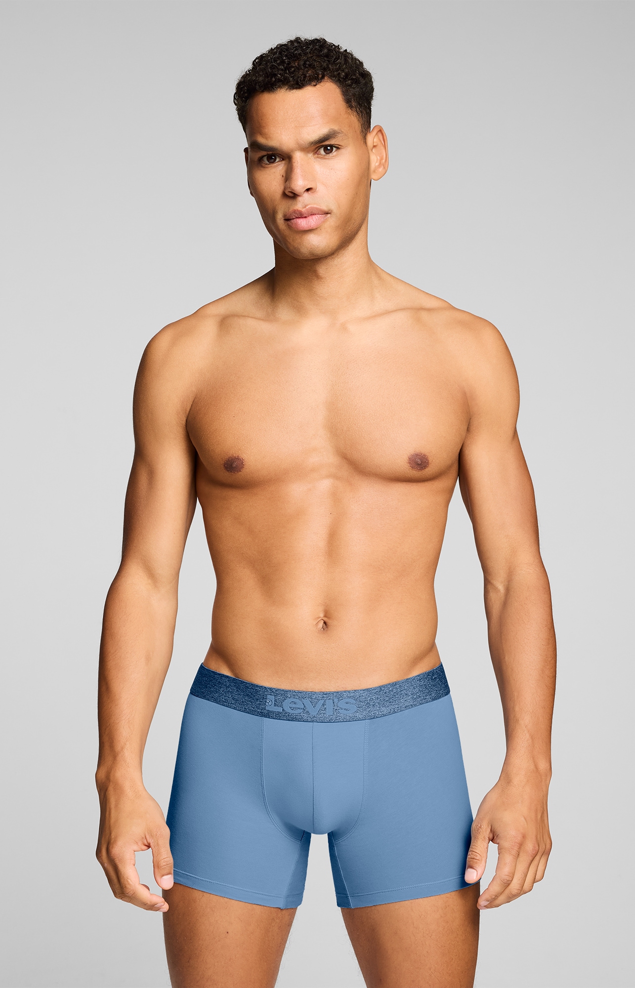 Levi's® Boxer »LEVIS MEN MEL WB BOXER BRIEF« 3er Pack,  ohne Eingriff, tonaler Logobund, elastisch, Cotton-Mix