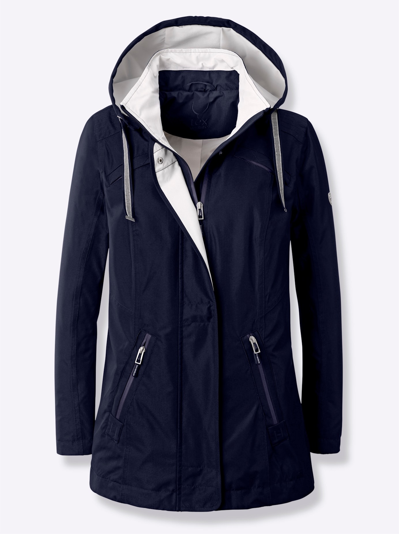 Casual Looks Langjacke mit Kapuze