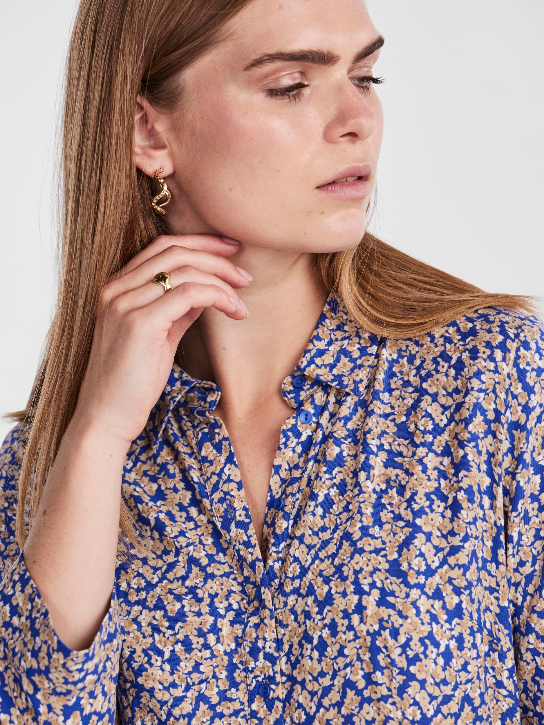 Y.A.S Hemdblusenkleid »YASSAVANNA LONG SHIRT DRESS«, mit 3/4 Ärmel