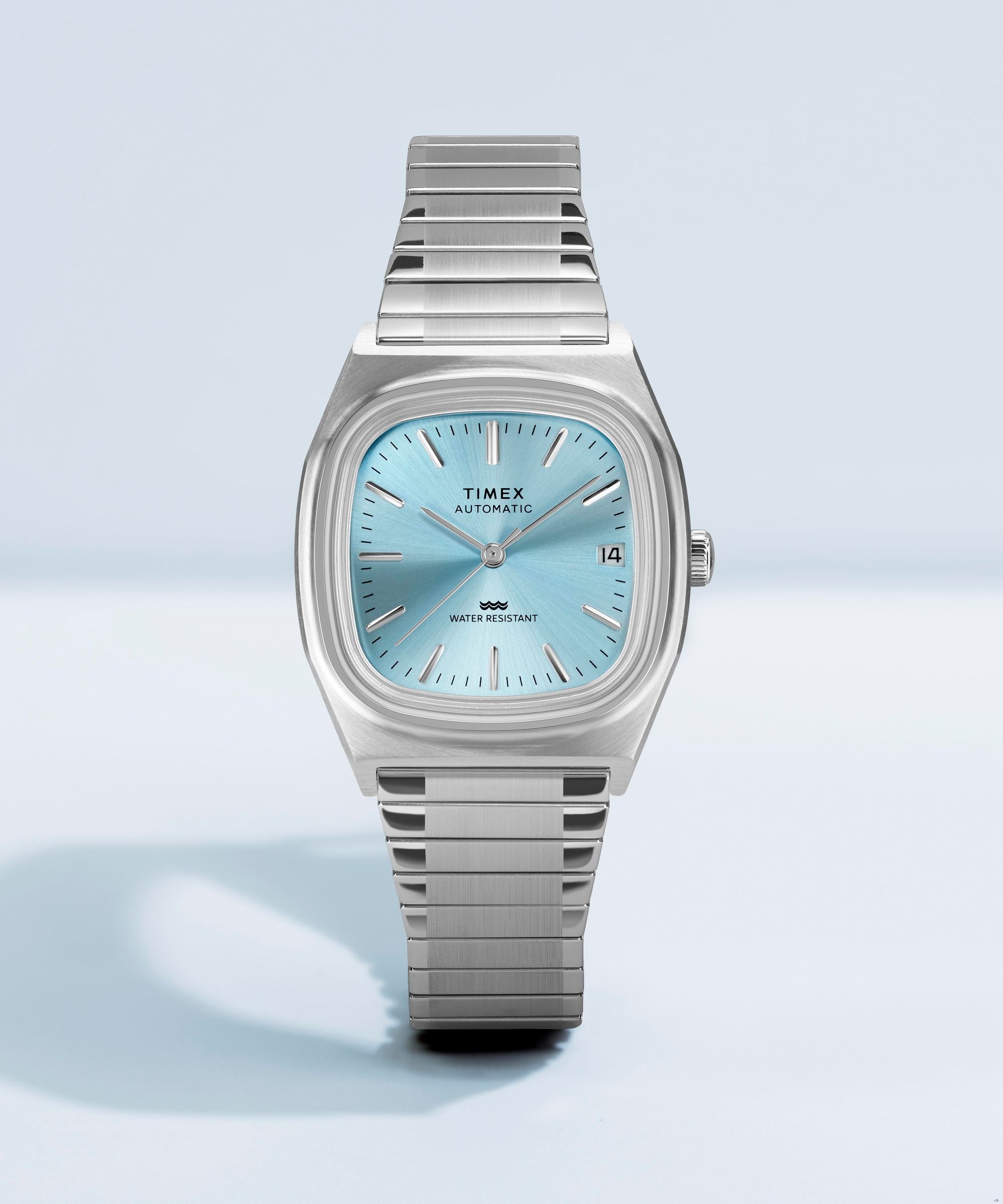 Timex Automatikuhr »E Line« Armbanduhr, Herrenuhr, Mechanische Uhr, Edelstahlarmband, analog, Tag