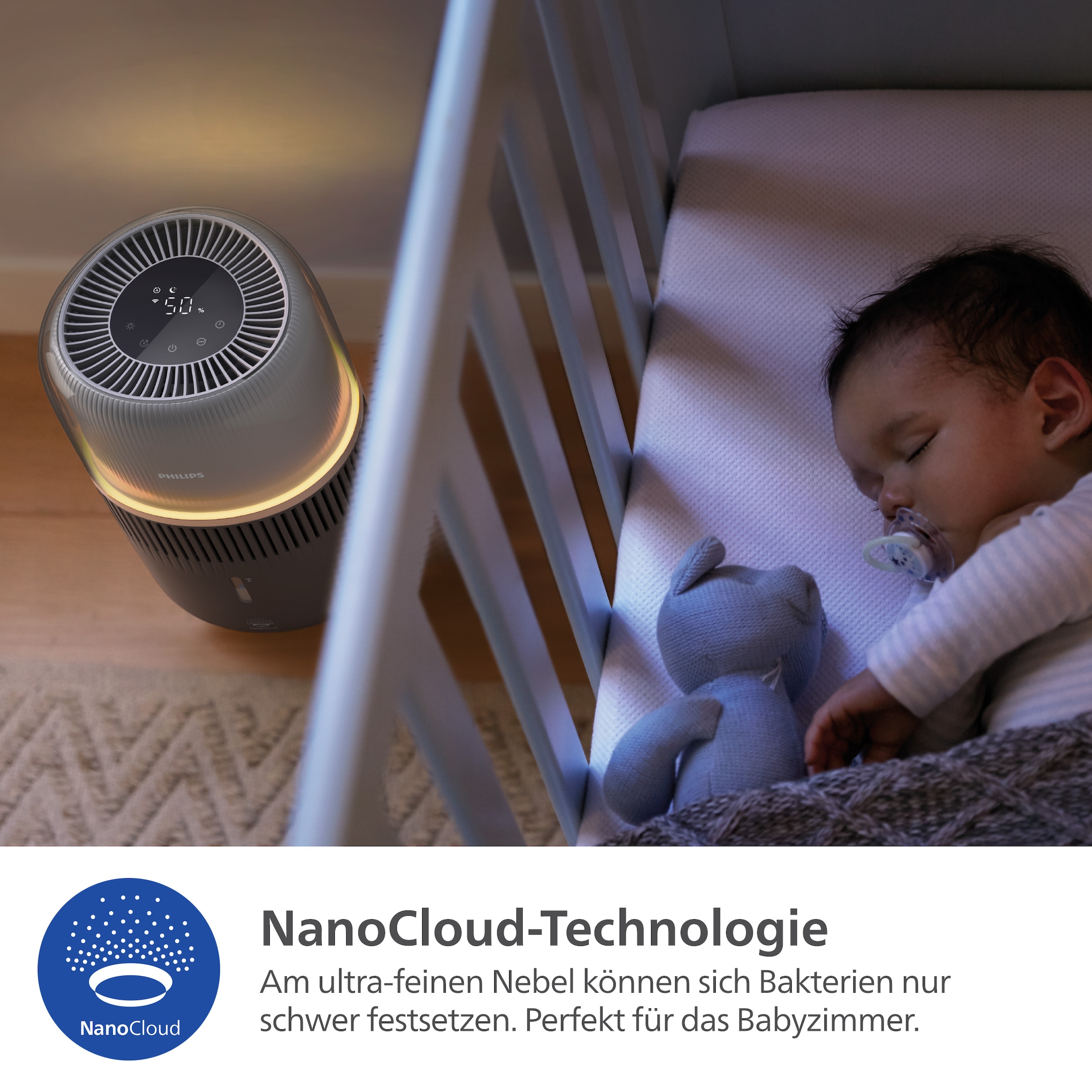 Philips Luftbefeuchter »HU5710/03 5000 Series«, 4,5 l Wassertank, für 56 m² Räume, mit NanoCloud Technologie