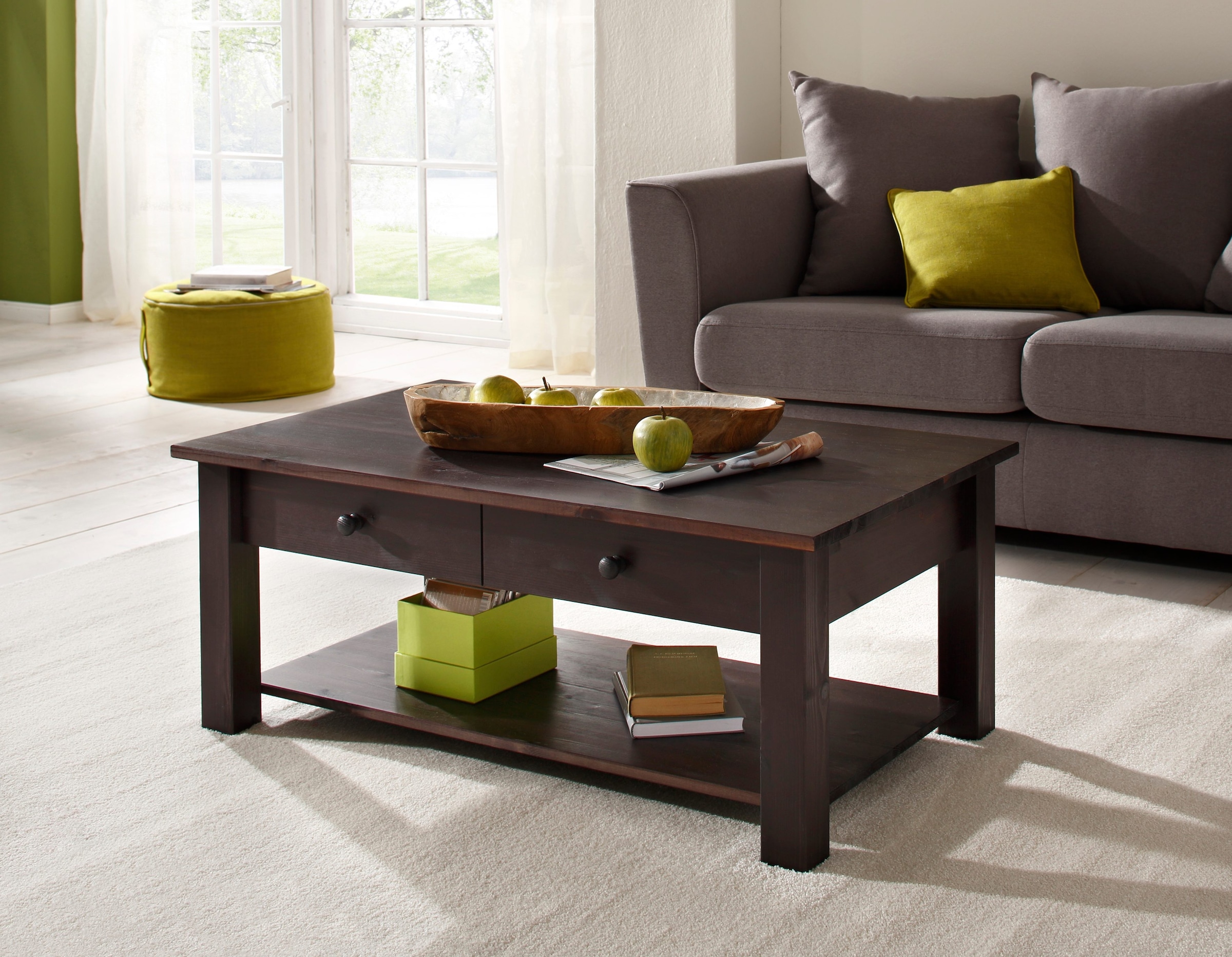 Home affaire Couchtisch »Chicago, TOPSELLER!«, (Couchtisch, Sofatisch), in zwei Größen, Landhausstil, zusätzlicher Stauraum