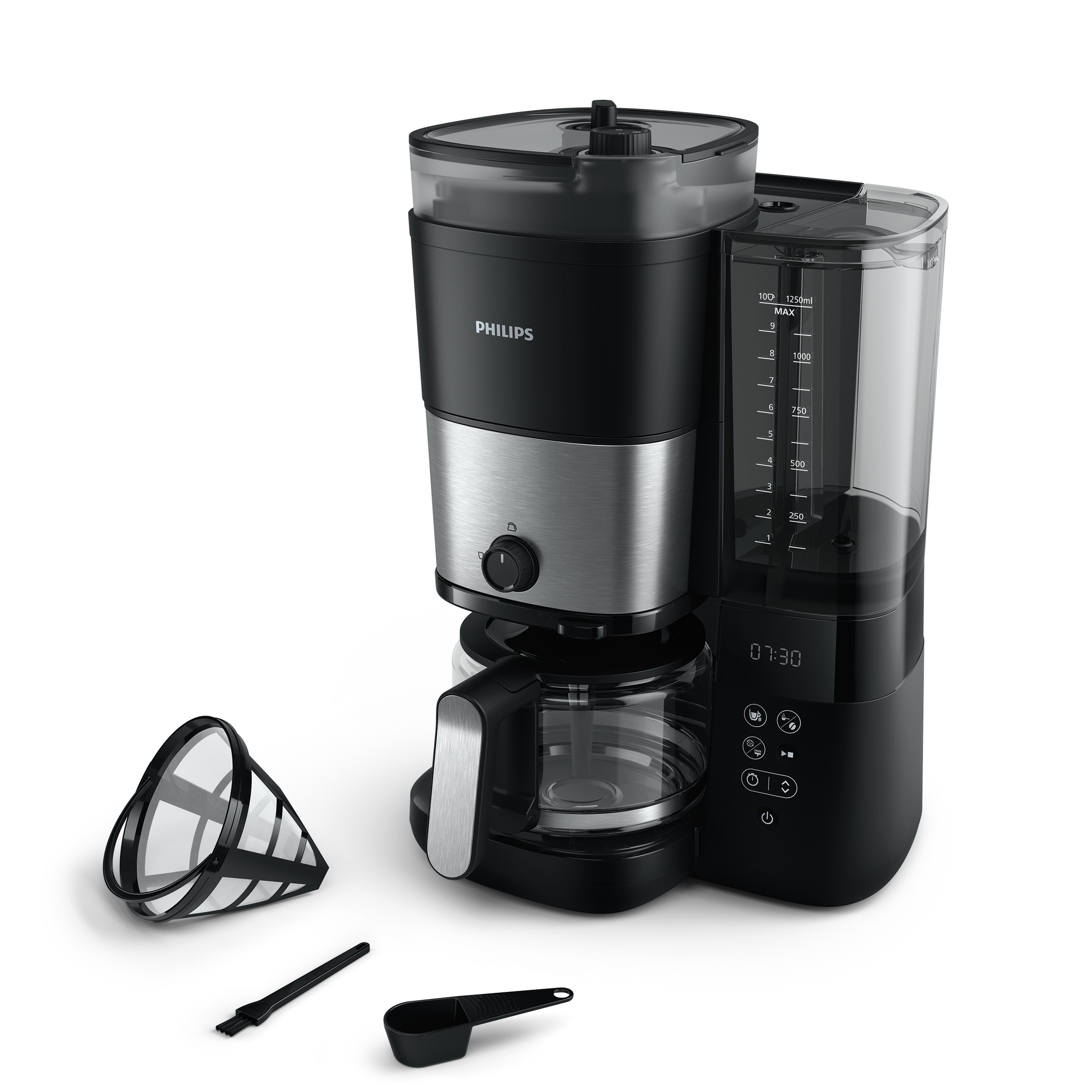 Philips Kaffeemaschine mit Mahlwerk »HD7900/50 All-in-1 Brew«, Permanentfilter, 1x4, mit Smart Dosierung und Duo-Kaffeebohnenbehälter, inkl. Dosierlöffel