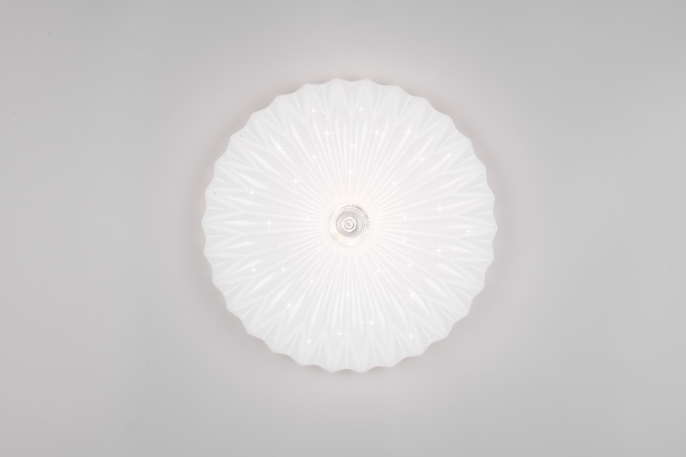 REALITY Leuchten LED Deckenleuchte »ATARIS, Deckenlampe Ø 38cm Glitzer Starlight Effekt 18W LED 1900 Lumen« LED-Board 1 Stk. Farbwechsler | warmweiß - kaltweiß inkl Fernbedienung, dimmbar, CCT Lichtfarbe einstellbar Memoryfunktion