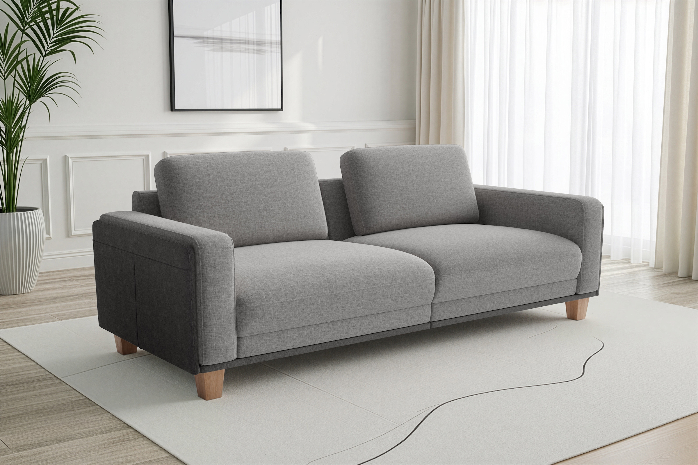 sit&more Big-Sofa »Concept« Modernes Sofa in drei Fußfarben zur Auswahl