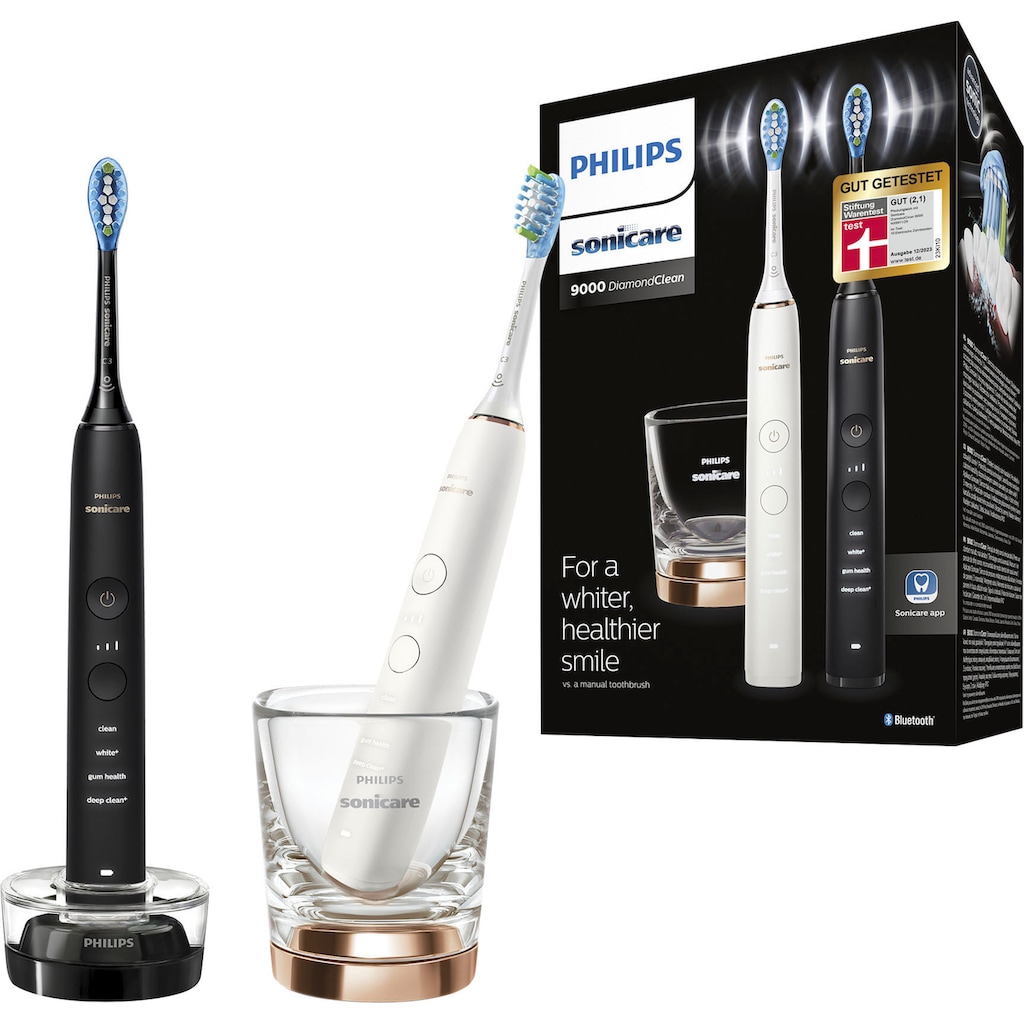 Philips Sonicare Elektrische Zahnbürste »DiamondClean 9000 HX9914«, 2 St. Aufsteckbürsten