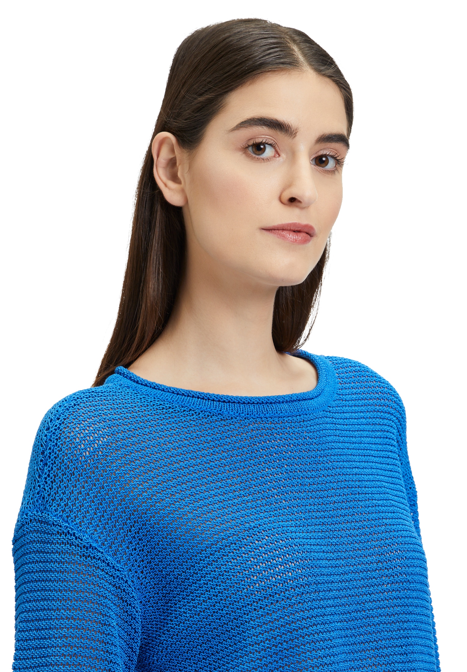 Betty Barclay Rundhalspullover »Grobstrick-Pullover mit 3/4 Arm«