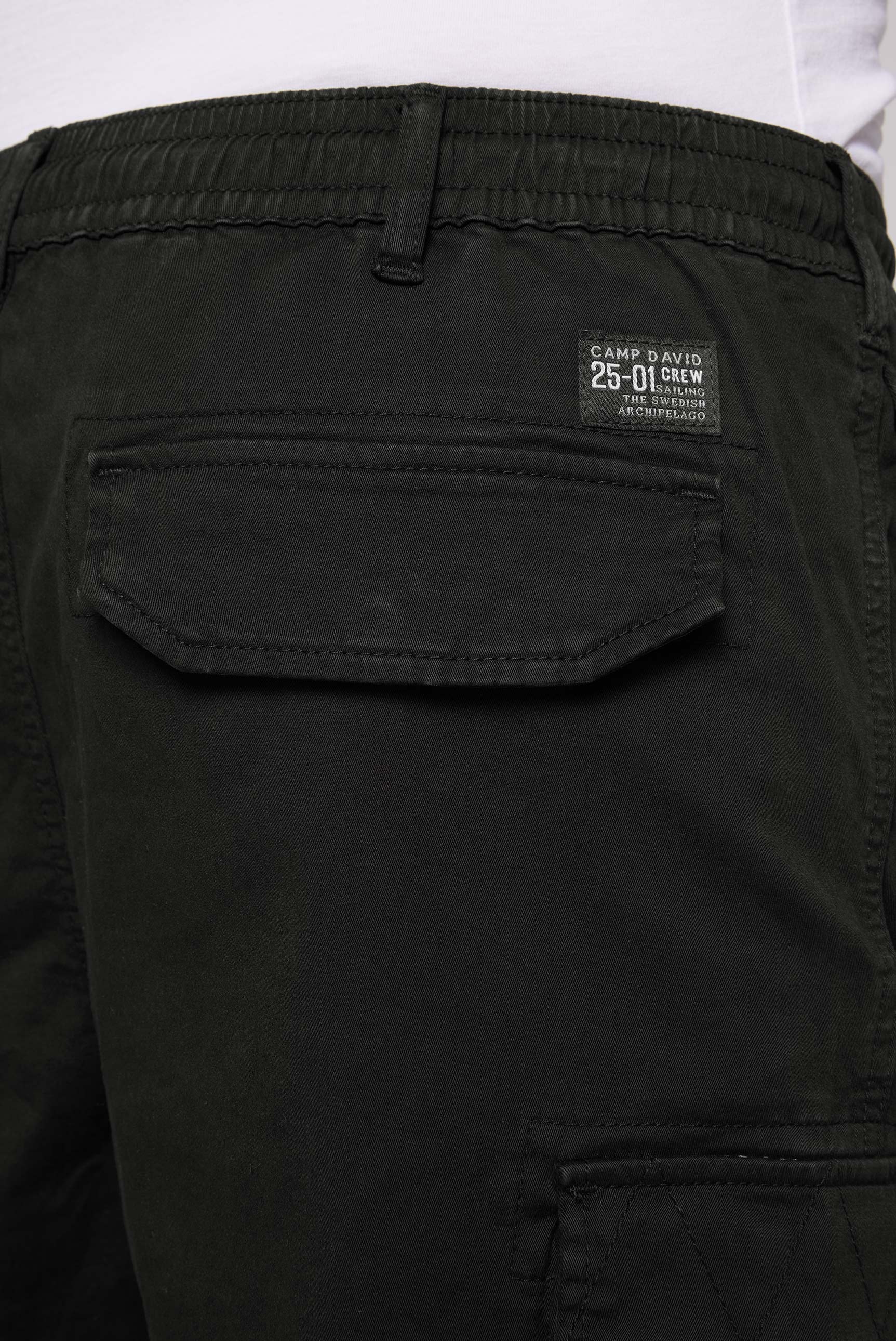 CAMP DAVID Cargohose, Hosensaum mit innenliegendem Tunnelzugband