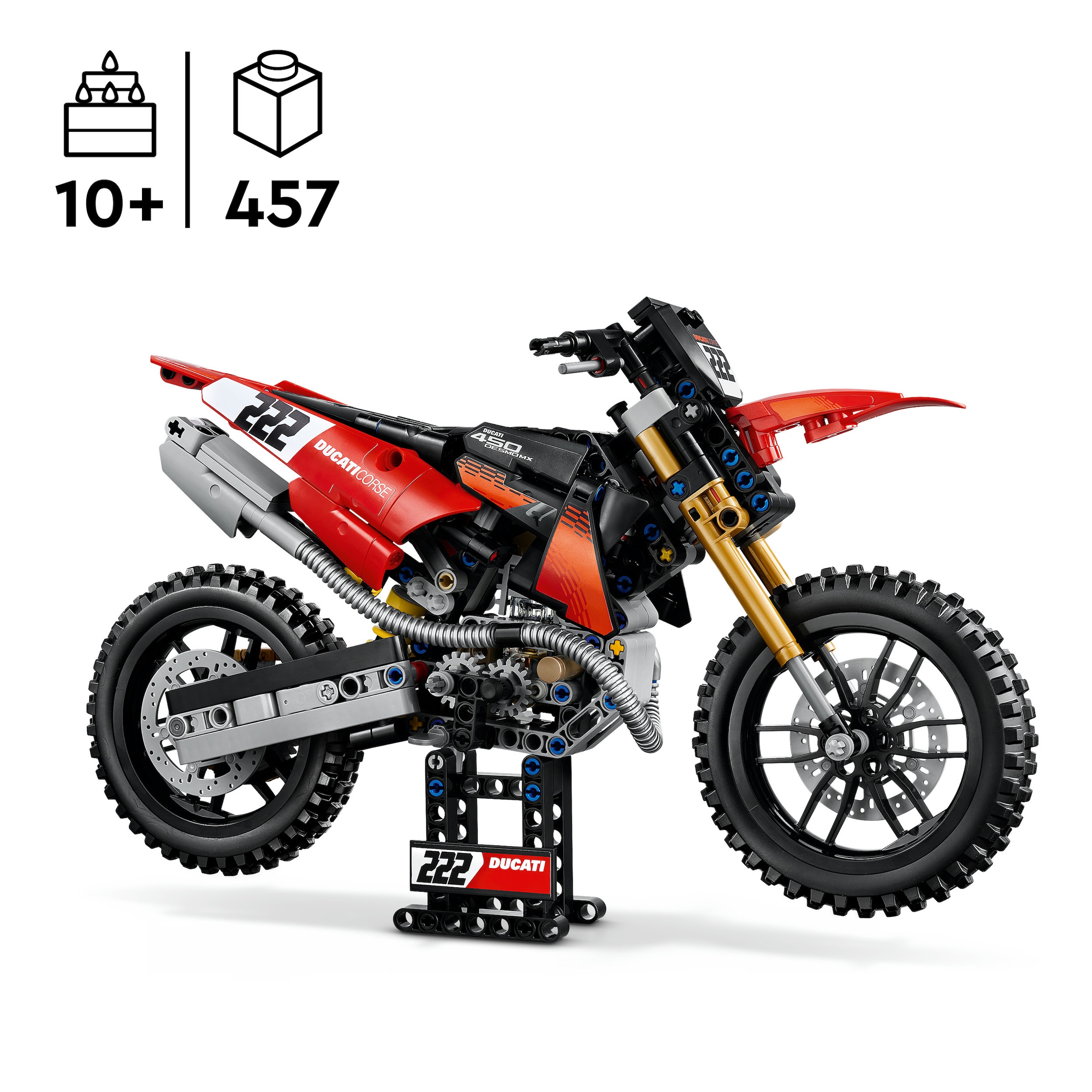LEGO® Konstruktionsspielsteine »Ducati Desmo450 MX Factory Motorrad (42238), LEGO Technic« Made in Europe