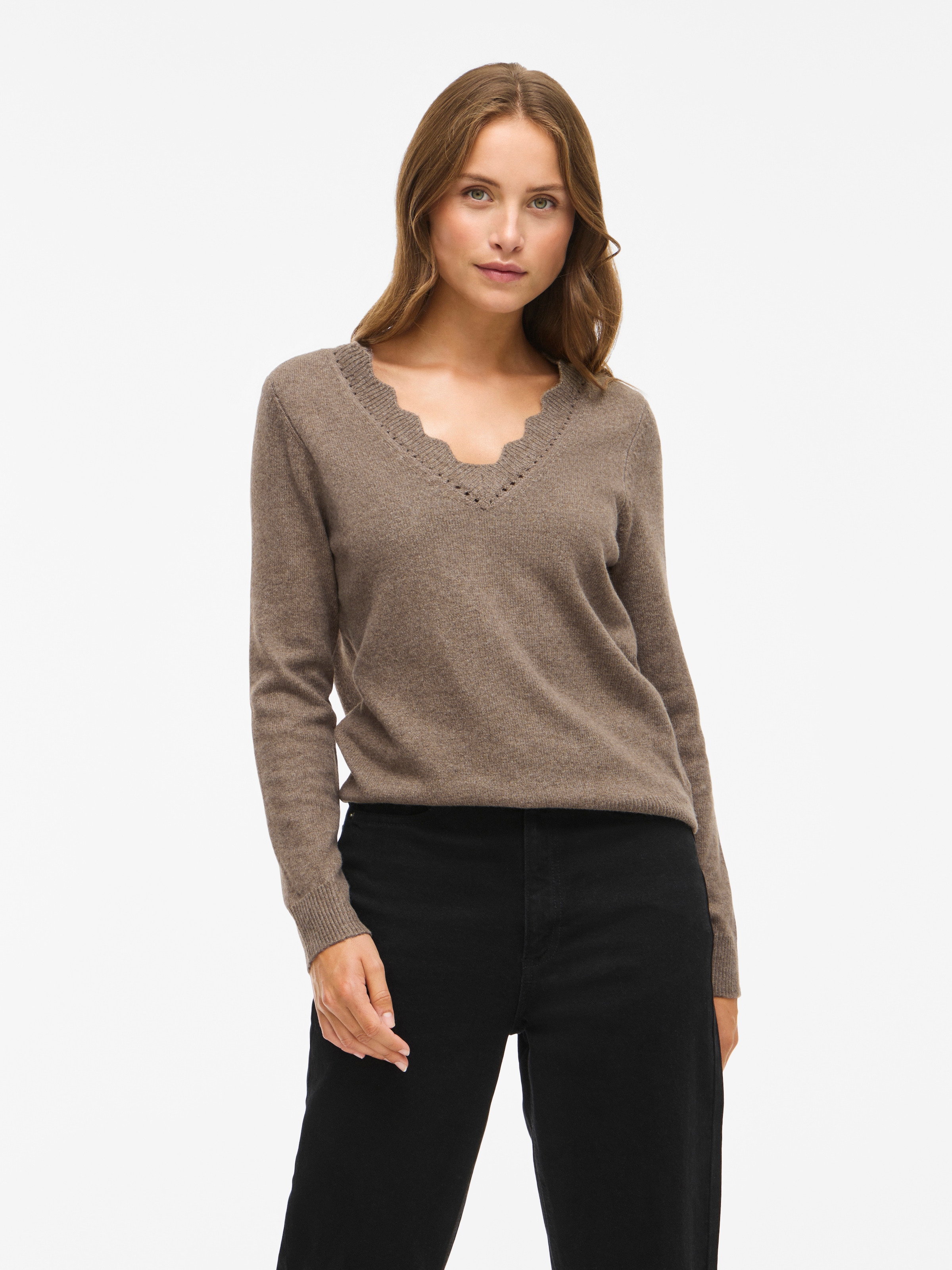 Vila V-Ausschnitt-Pullover »VINIKOLINA V-NECK L/S KNIT TOP - NOOS«