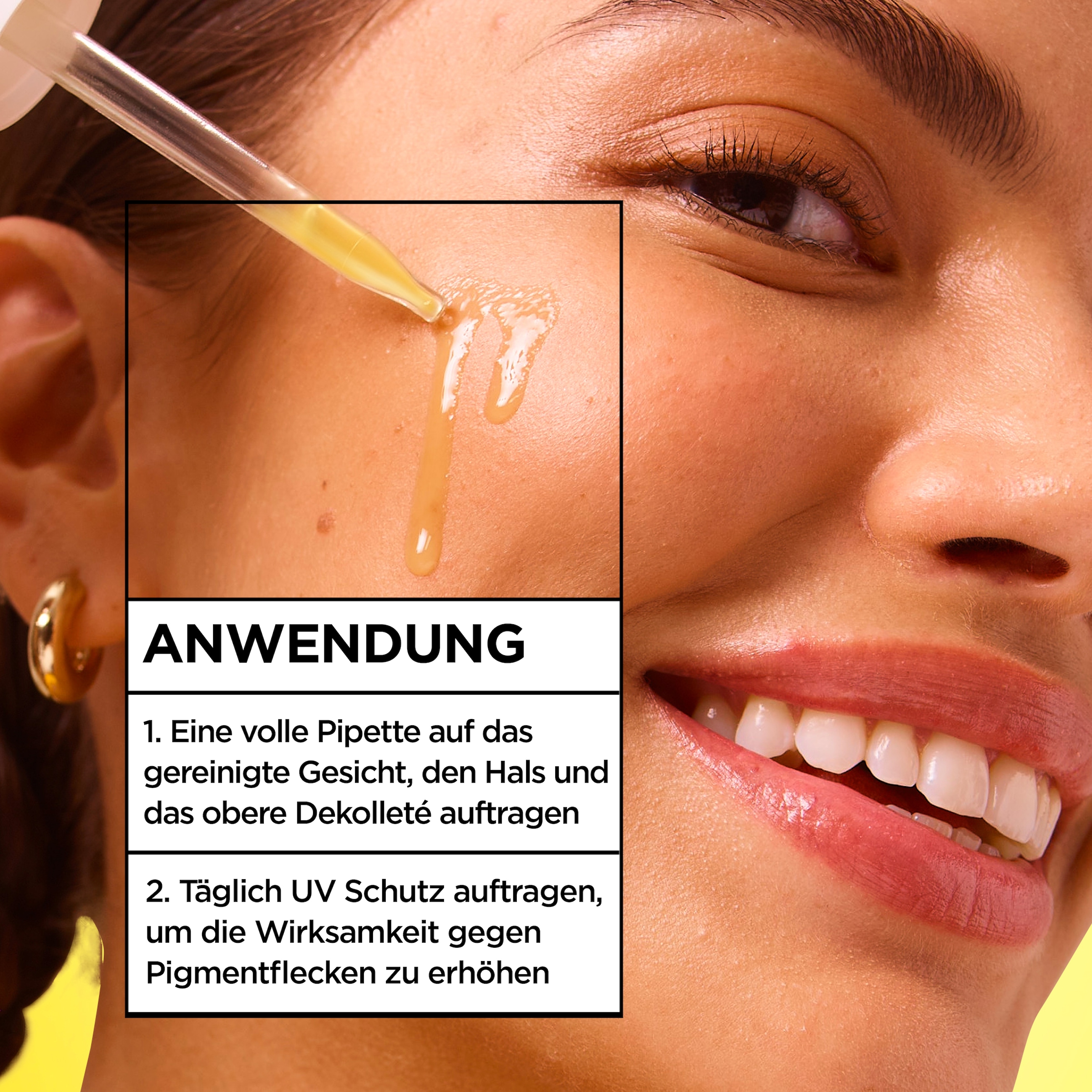 GARNIER Gesichtsserum »SkinActive Vitamin C« wirkt Pigmentflecken entgegen, die Haut wird glatter