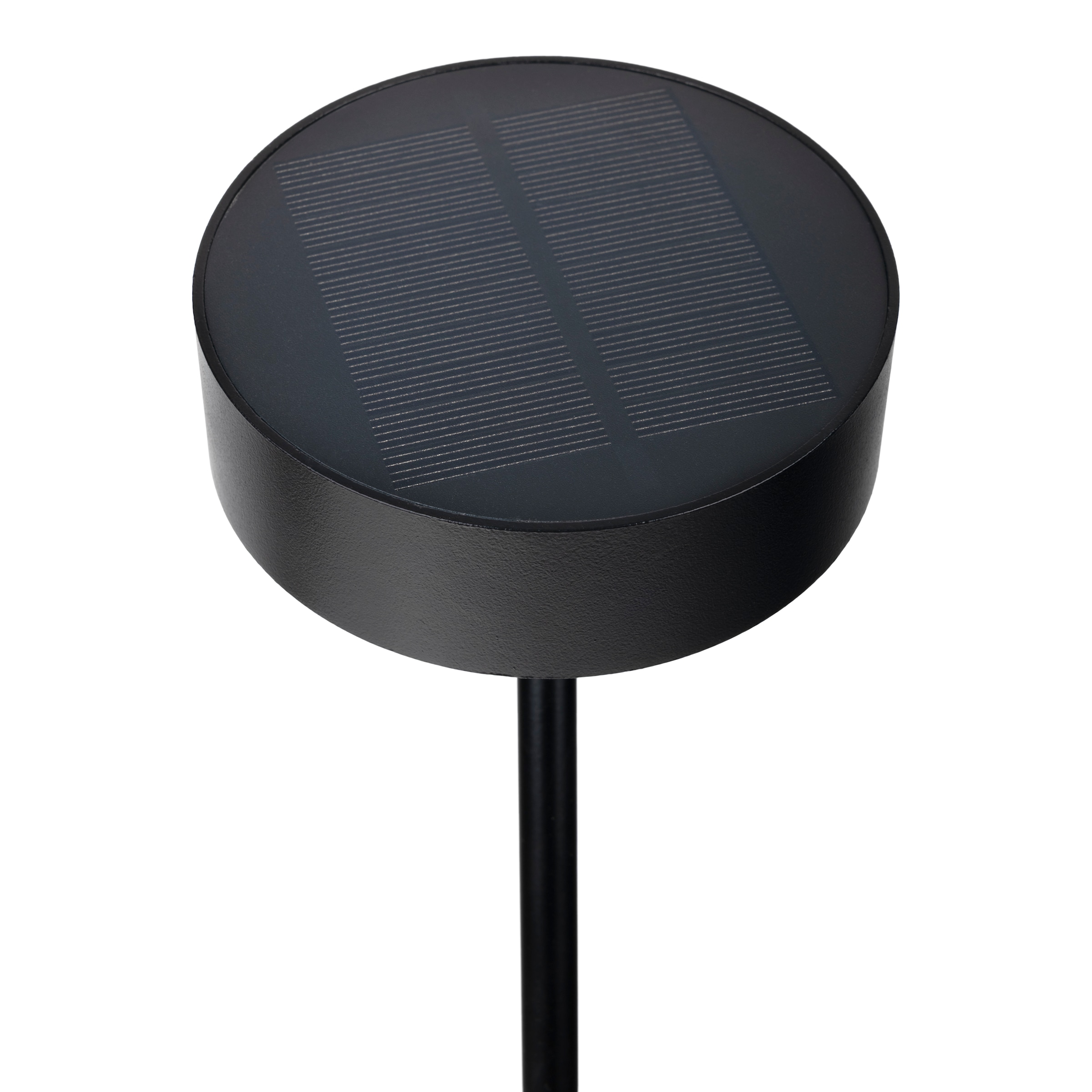 näve LED Solarleuchte »Laupheim« LED-Modul 1 Stk. warmweiß - kaltweiß LED Dekoerdspieß H: 56cm, schwarz, CCT, Schiebeschalter, Schirm rund