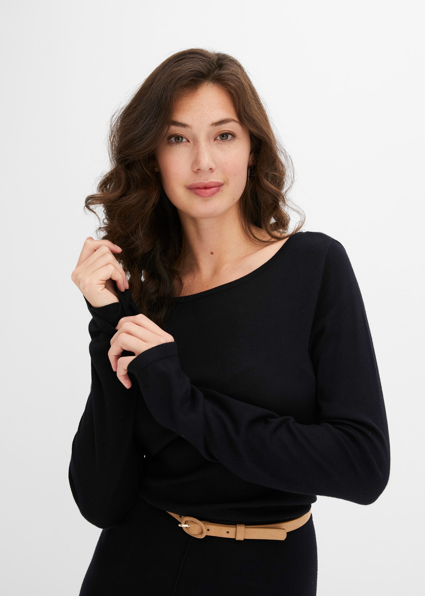 bonprix Strickkleid »Maxi-Strickkleid aus Viskose-Mix« Maxi-Strickkleid aus Viskose-Mix