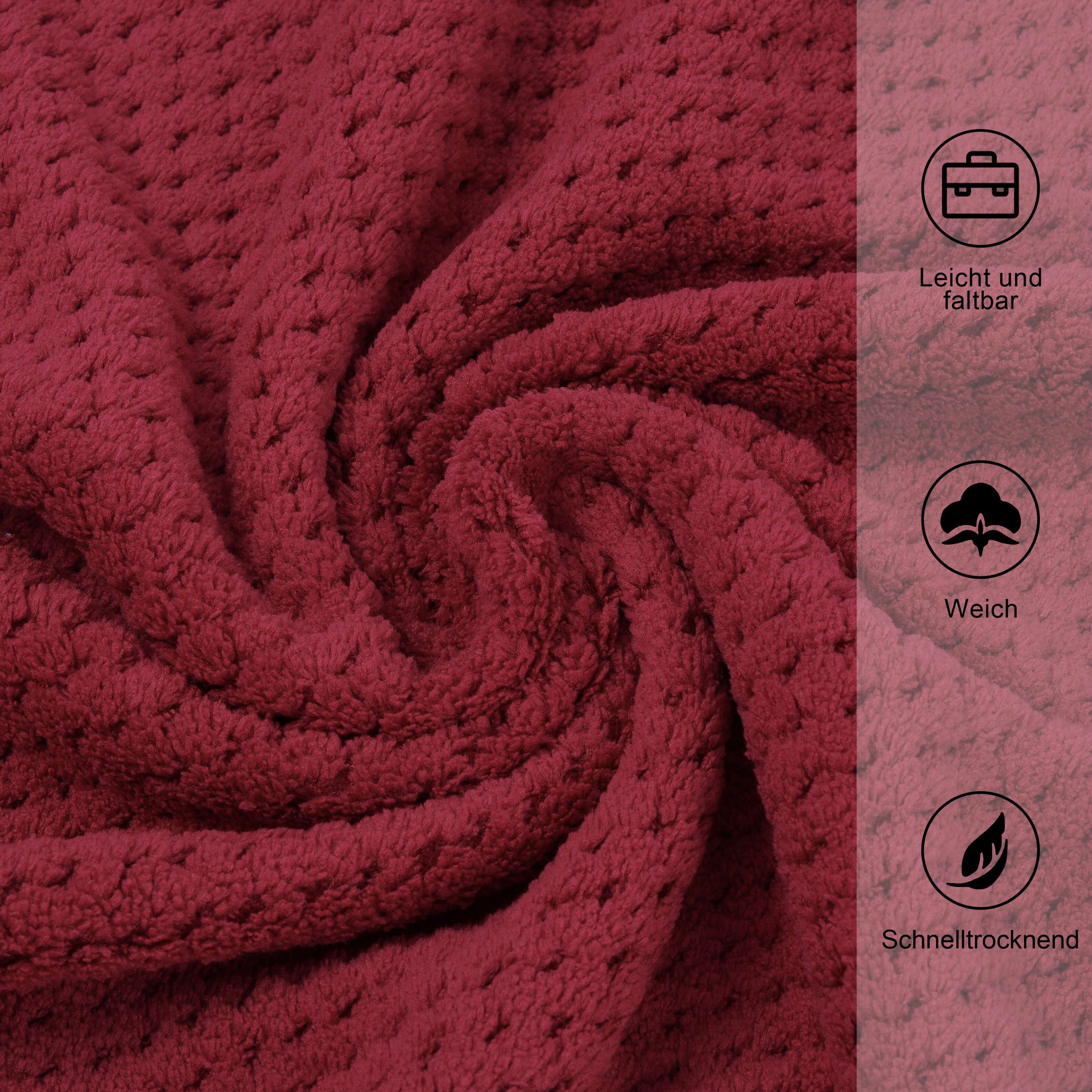 OTTO home Handtücher »Parris, diverse Größen, ideal als Sporthandtuch, Reisehandtuch« sehr leicht, kompakt, schnelltrocknend, Mikrofaser, mit Waffelmuster