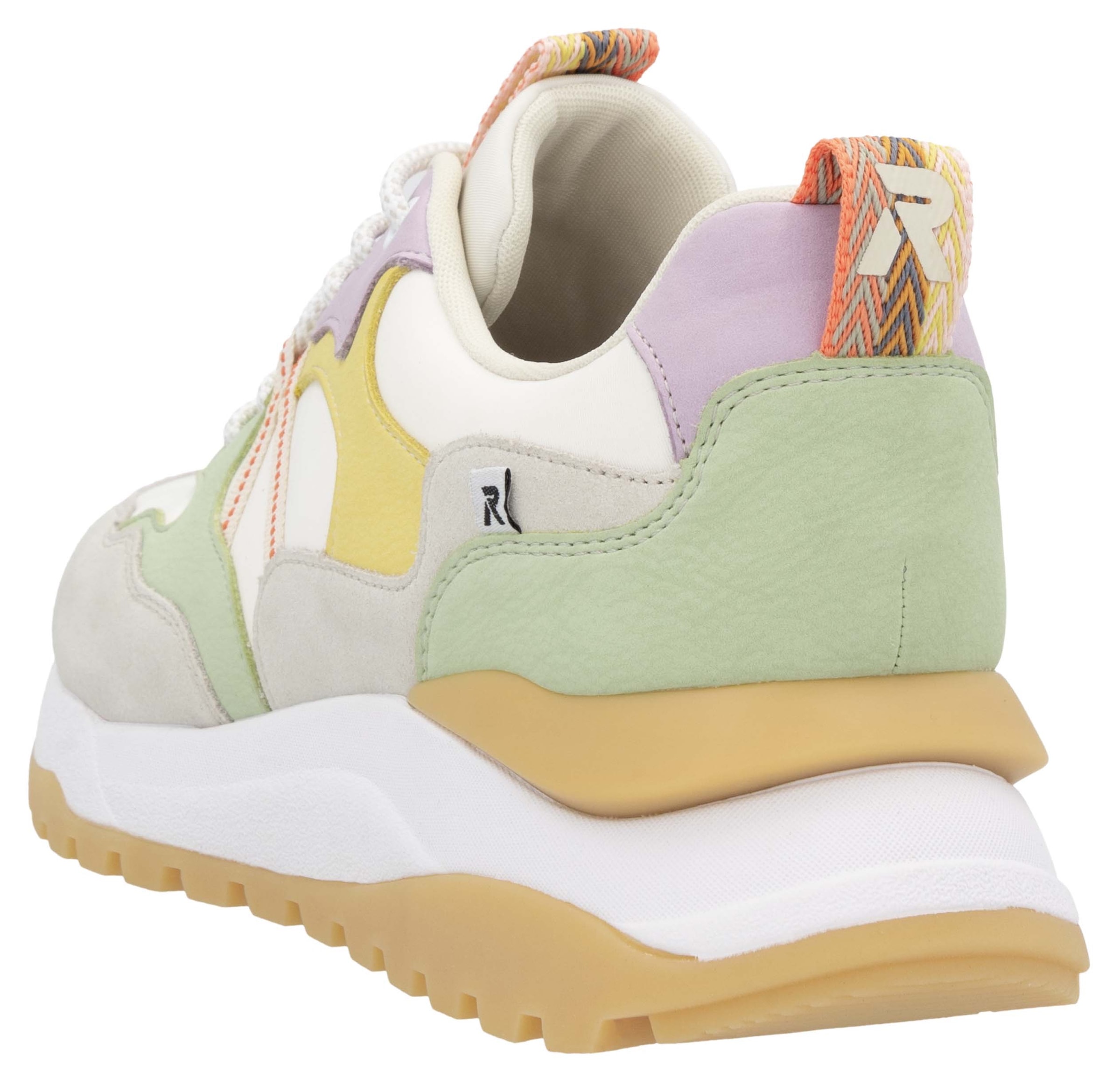 RIEKER Sport Keilsneaker »Bel Air«, Freizeitschuh, Halbschuh, Schnürschuh mit herausnehmbarem Fußbett