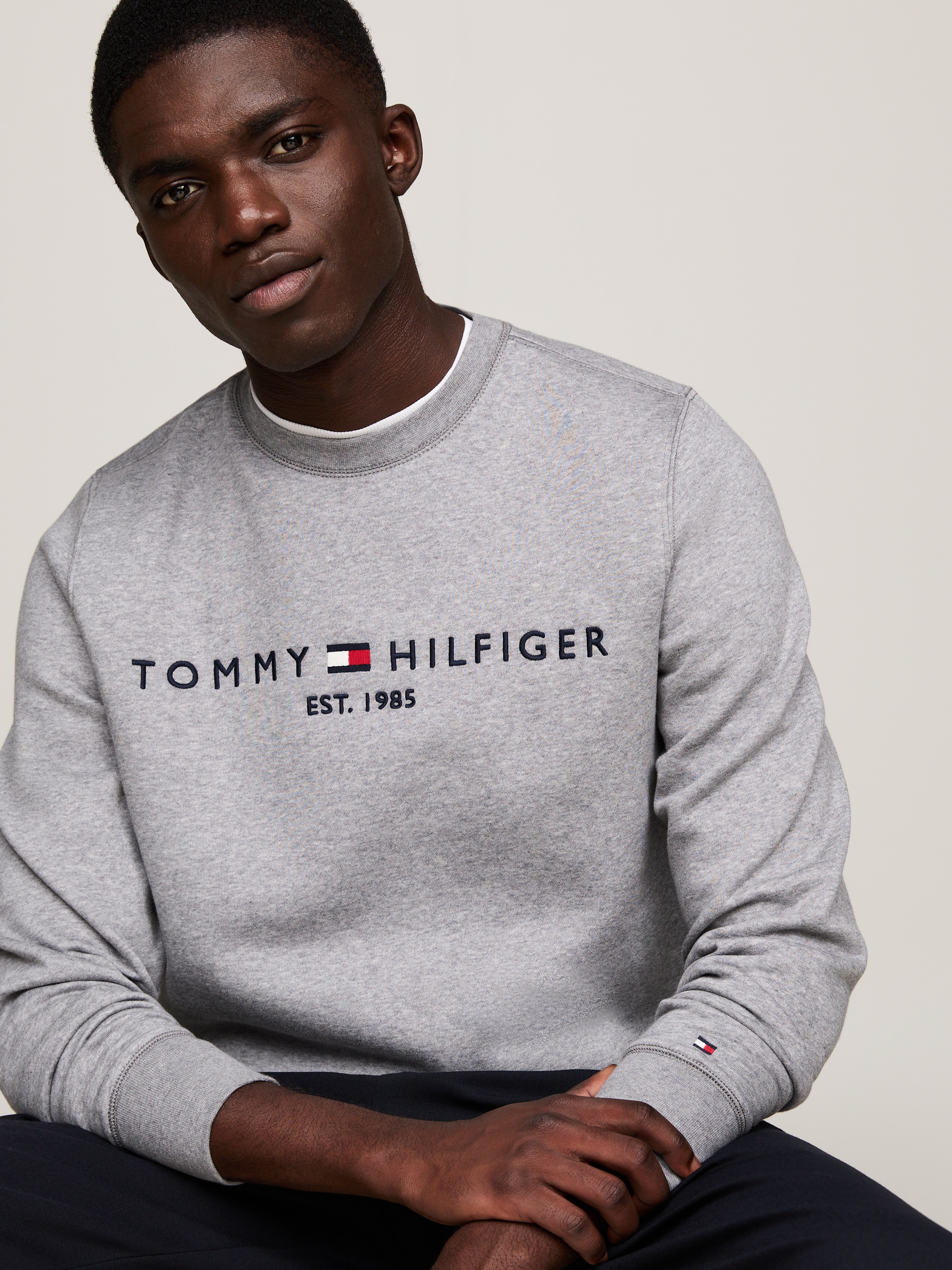 Tommy Hilfiger Sweatshirt »TOMMY LOGO SWEATSHIRT«, mit klassischem Rundhalsausschnitt