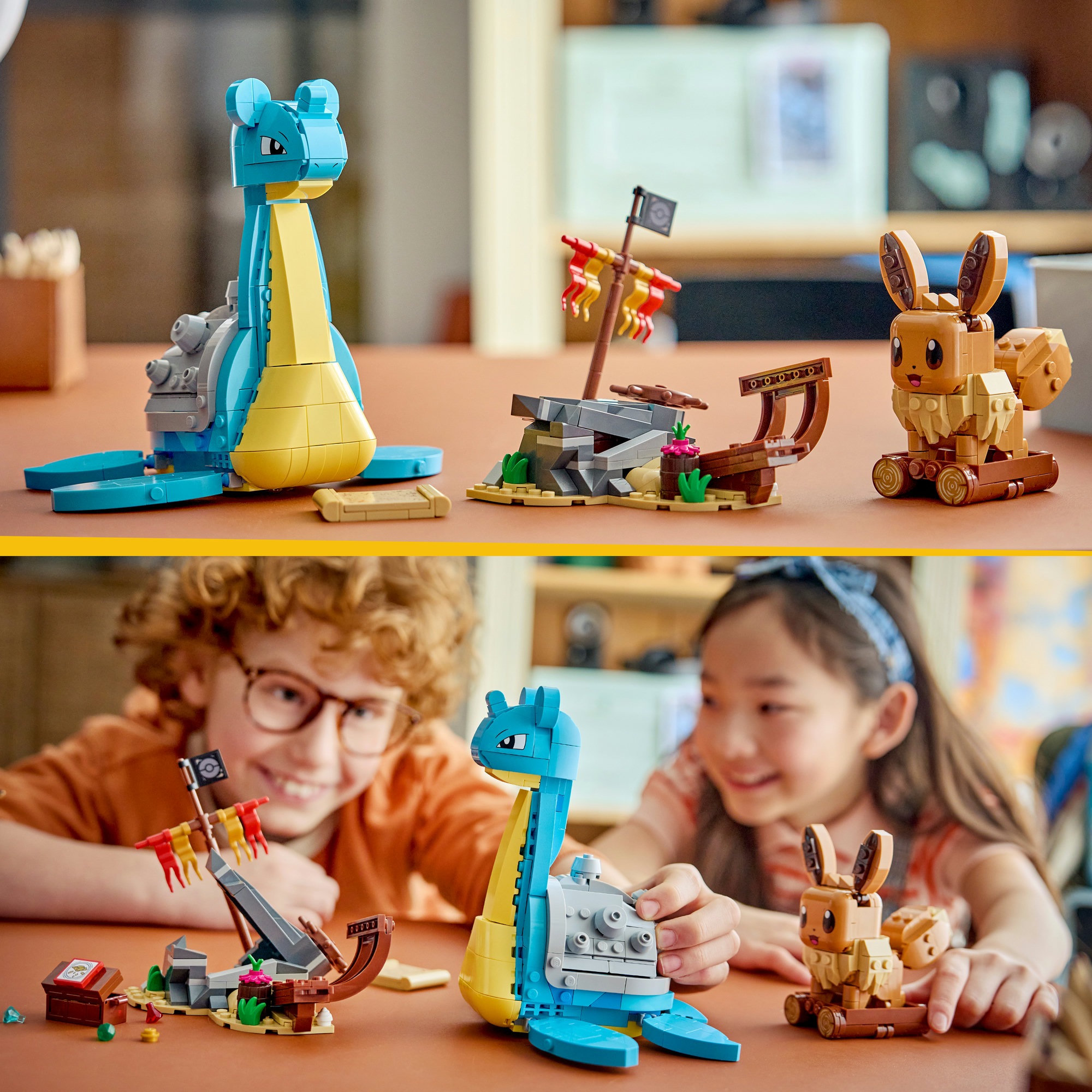 LEGO® Konstruktionsspielsteine »SMART Play: Evoli und Lapras auf Schatzsuche (72162), LEGO Pokémon« Mit SMART Brick kombatibel (nicht enthalten)