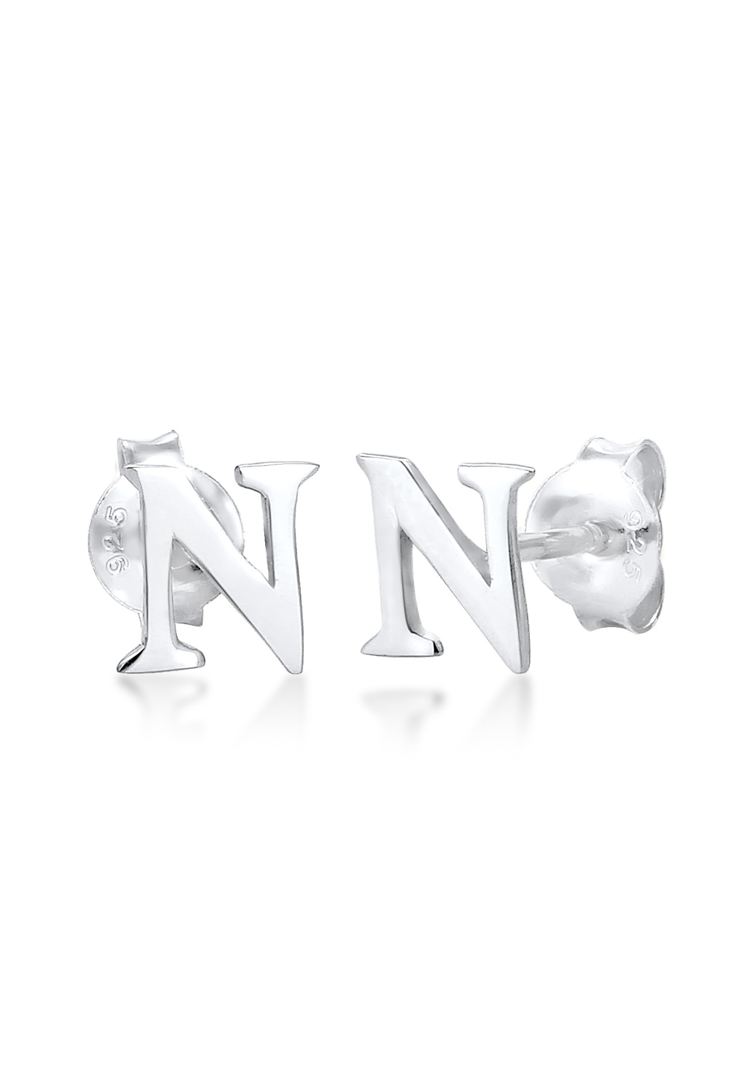 Elli Paar Ohrstecker »Ohrringe Ohrstecker Buchstabe N Initialen 925 Sterling Silber«