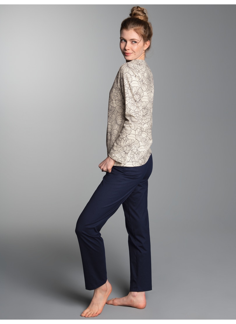 Trigema Schlafanzug »TRIGEMA Pyjama mit Allover Blumen Print« 1 tlg.