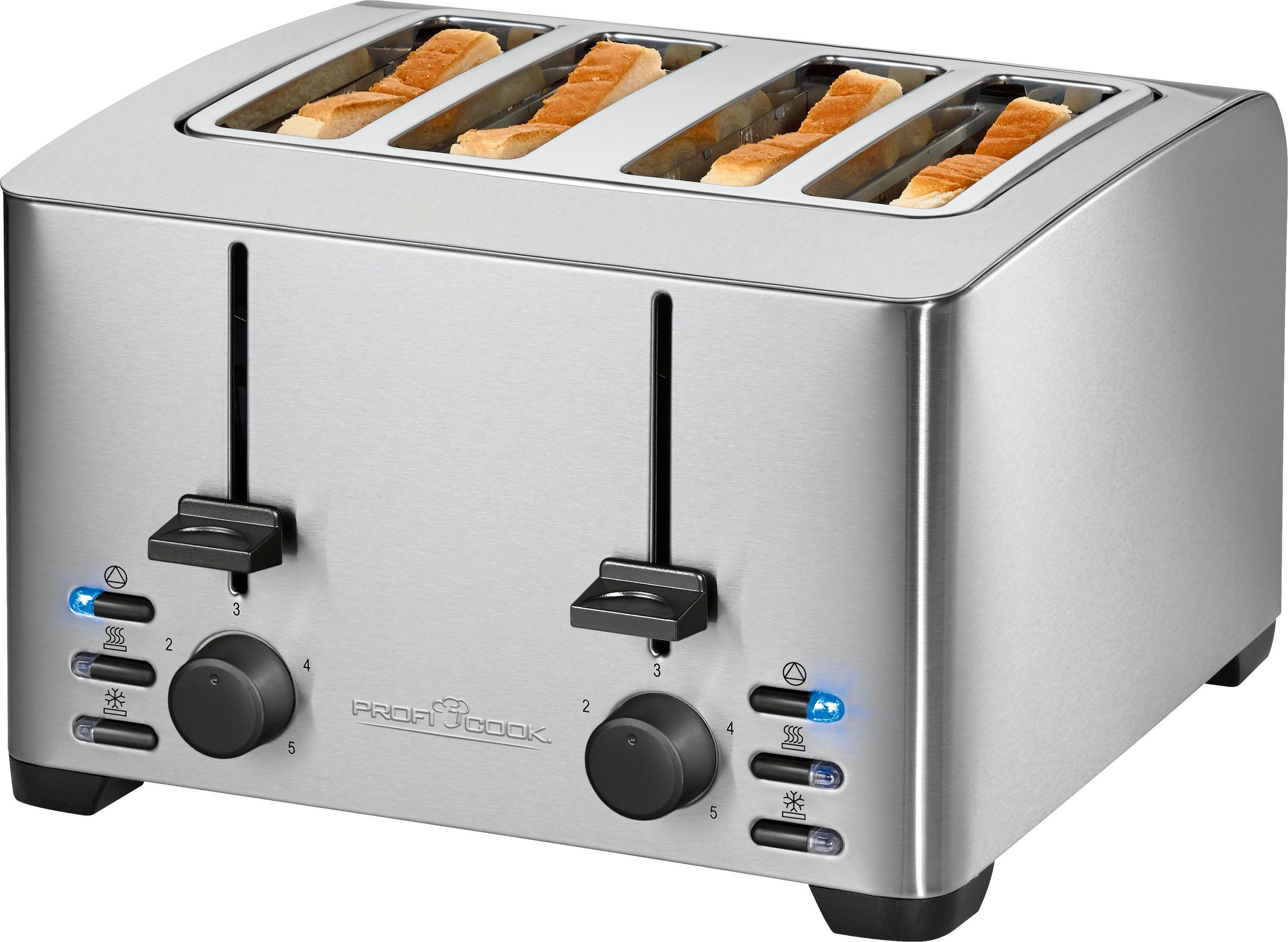 ProfiCook Toaster »PC-TA 1073«, 4 kurze Schlitze, für 4 Scheiben, 1500 W