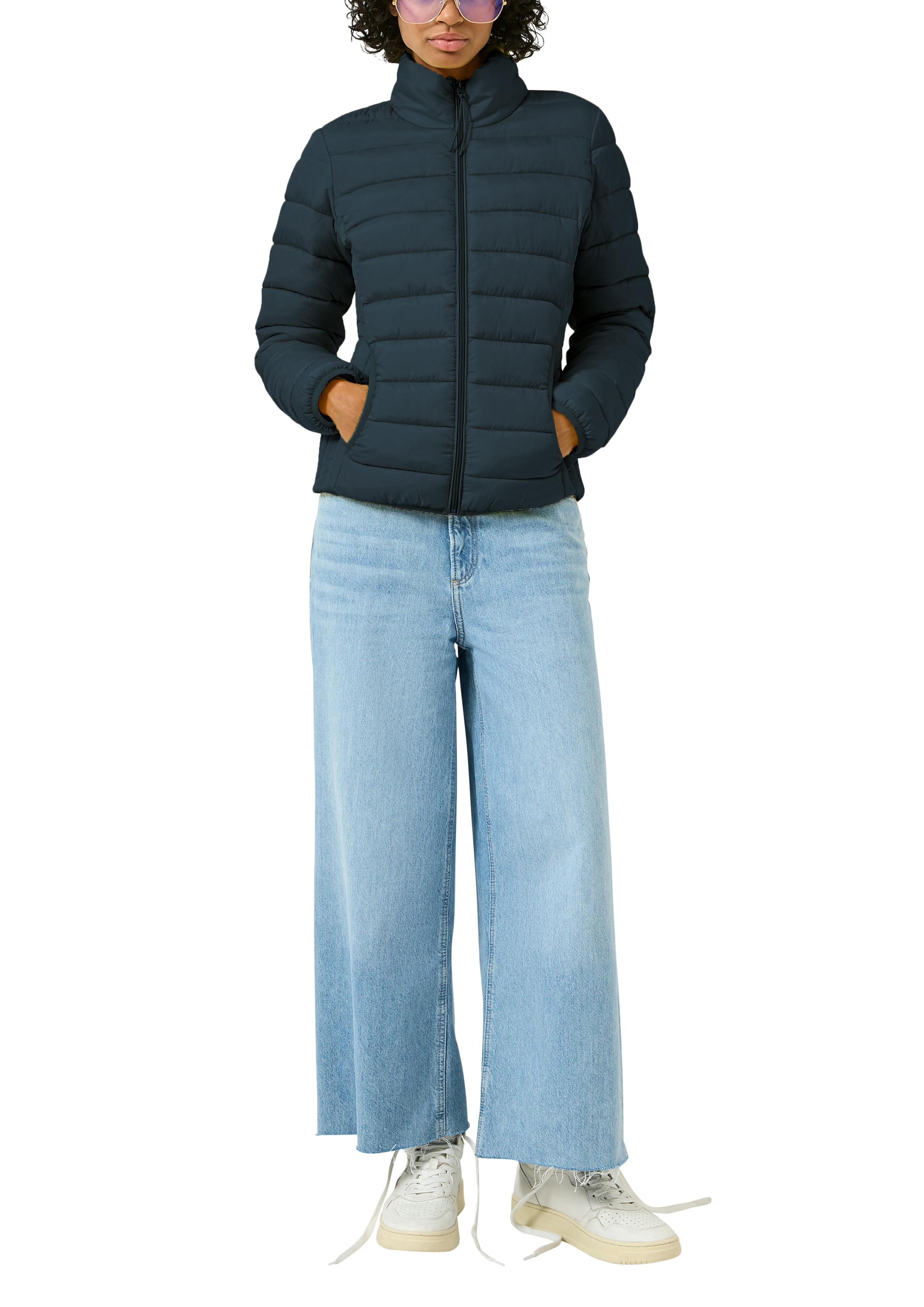 QS Steppjacke ohne Kapuze mit Reißverschluss