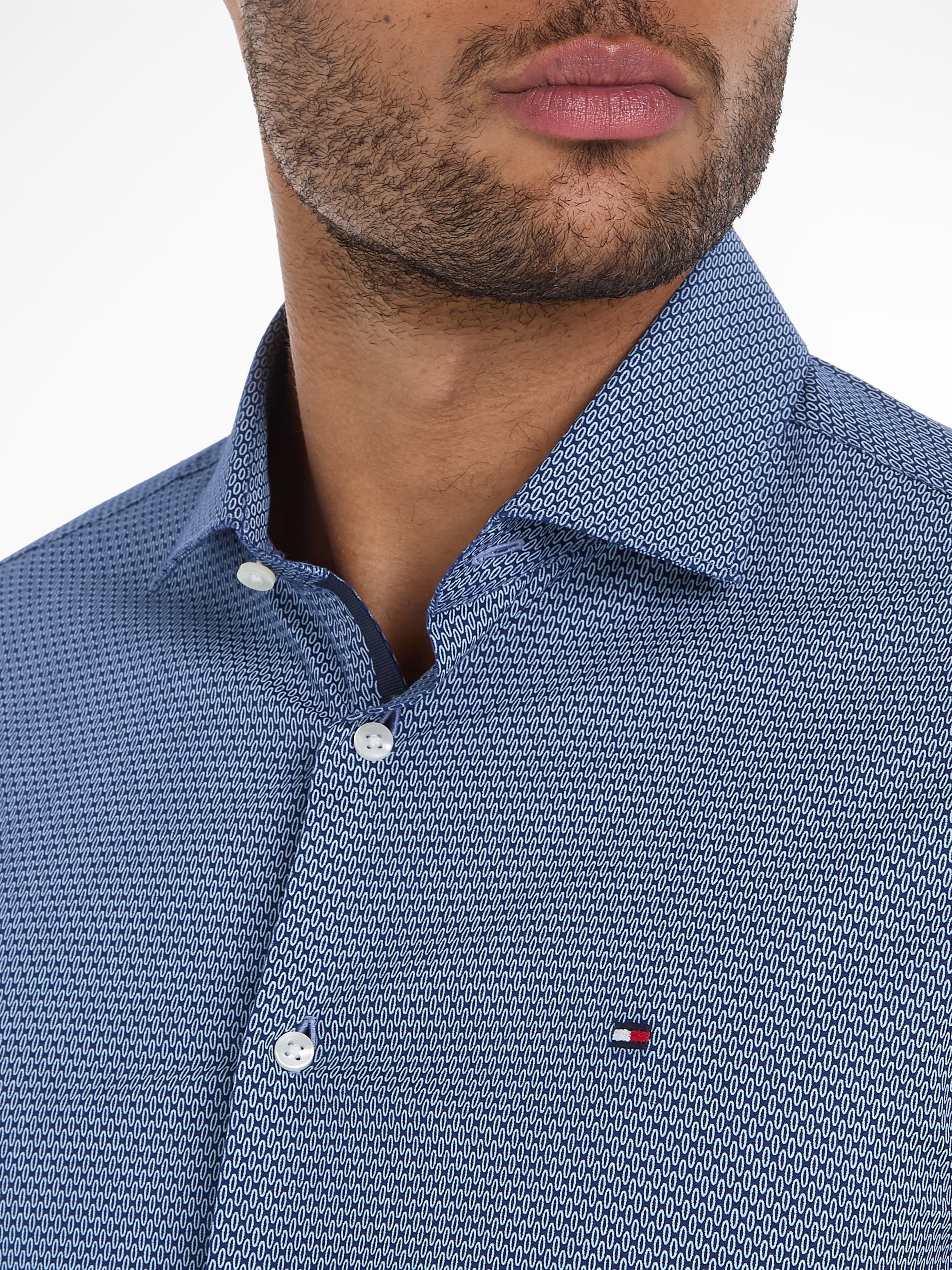 Tommy Hilfiger Businesshemd »CL STRETCH GEO PRINT SF SHIRT«, mit Minimal-Print