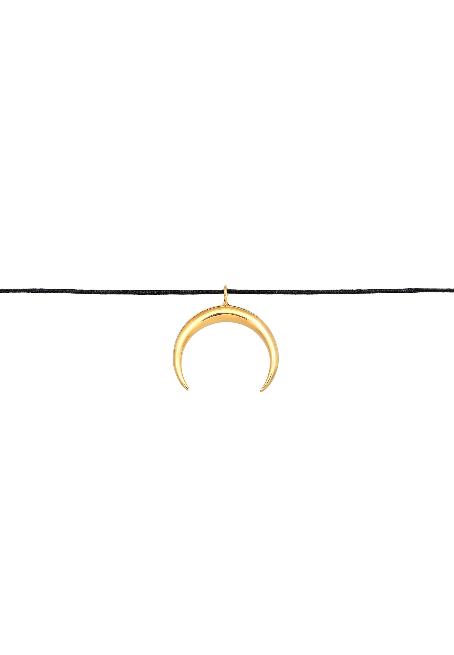 Elli Choker »Halskette Choker Nylon Halbmond Sichel 925 Silber«