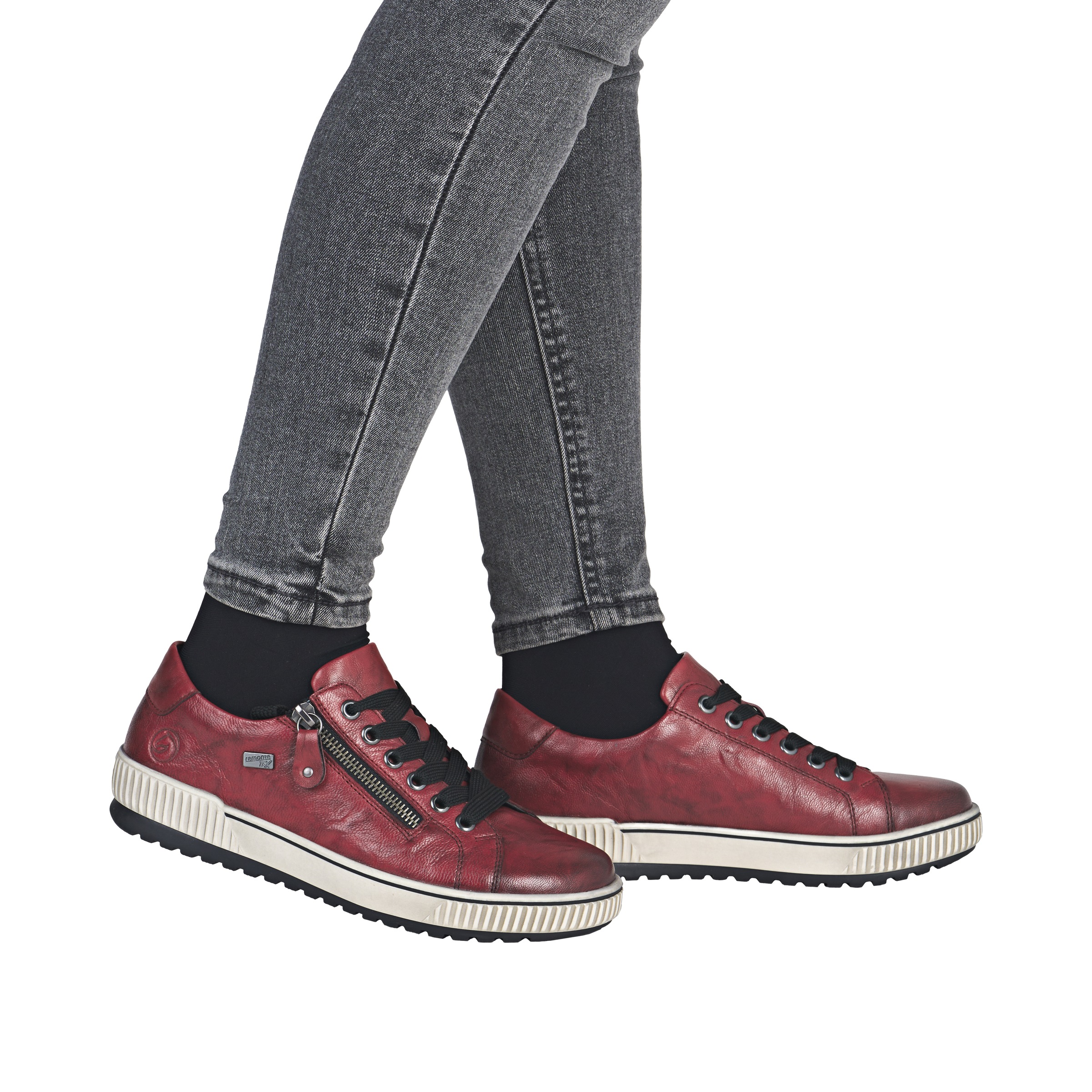 Remonte Plateausneaker, Freizeitschuh, Halbschuh, Schnürschuh mit Außenreißverschluss