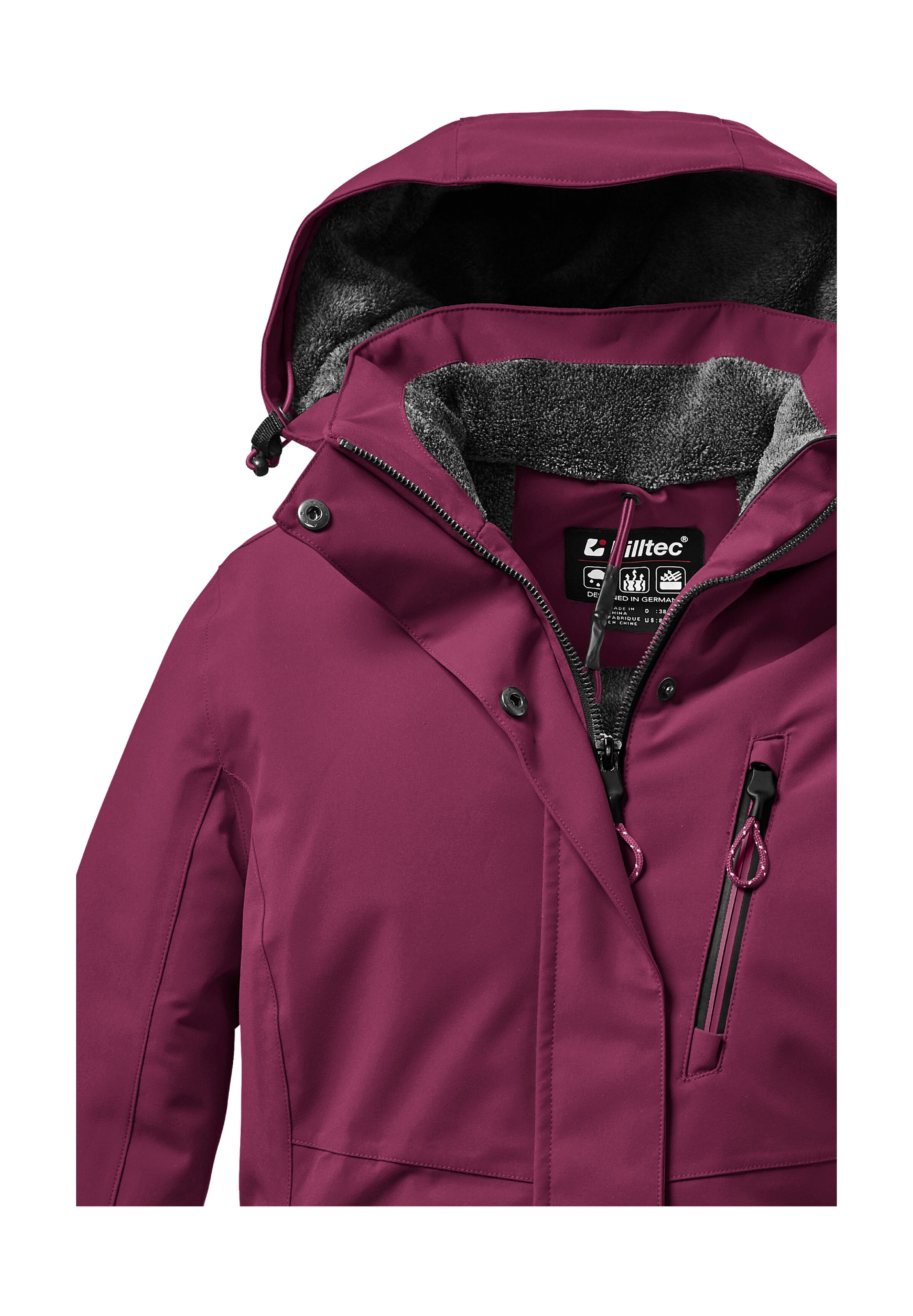 Killtec Outdoorjacke »KOW 170 KG WMN JCKT«, Damen Funktionsjacke: wasserdicht, atmungsaktiv, abnehmbare Kapuze