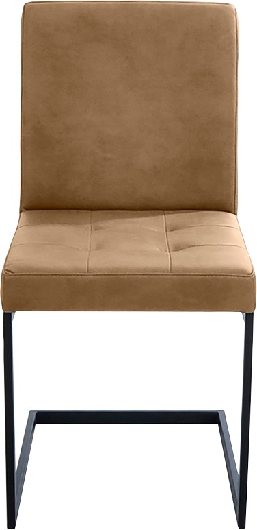 K+W Komfort & Wohnen Freischwinger () 1 Stk.Freischwingergestell aus Vierkantrohr schwarz, hoher Sitzkomfort