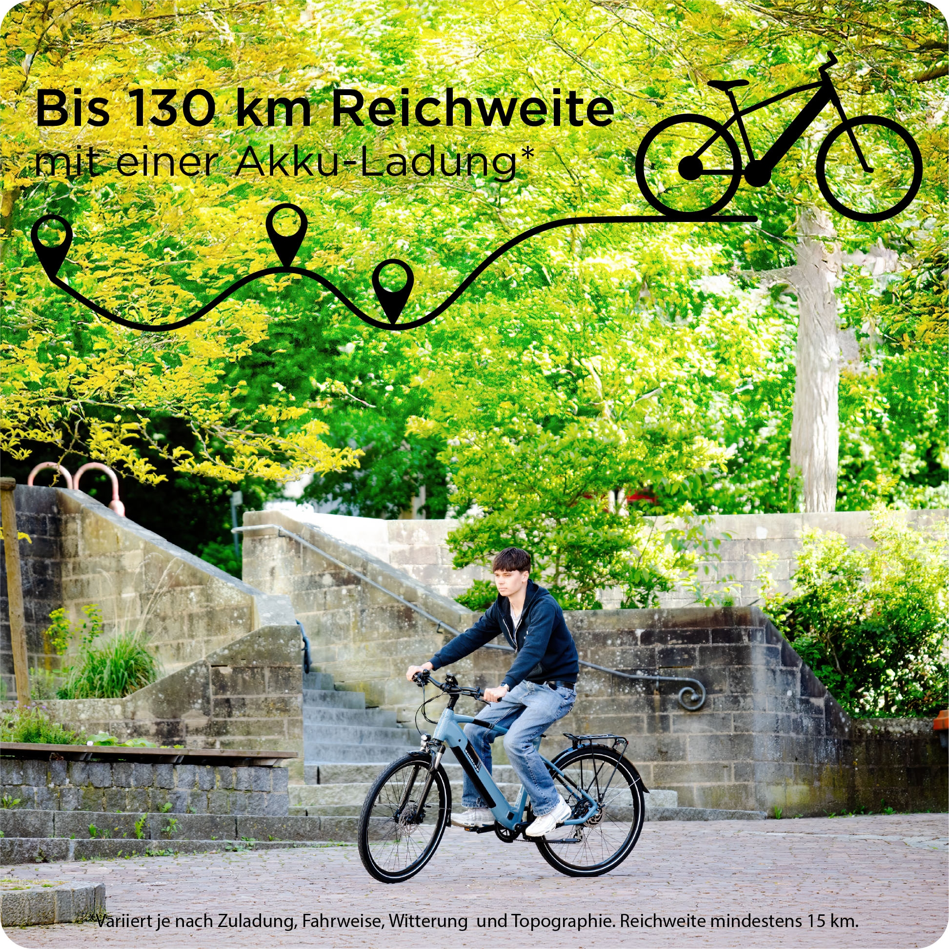 Zündapp »Z810« 24 Gang Shimano Altus RD-M310 Schaltwerk Kettenschaltung Heckmotor 250 W Pedelec, Elektrofahrrad für Herren