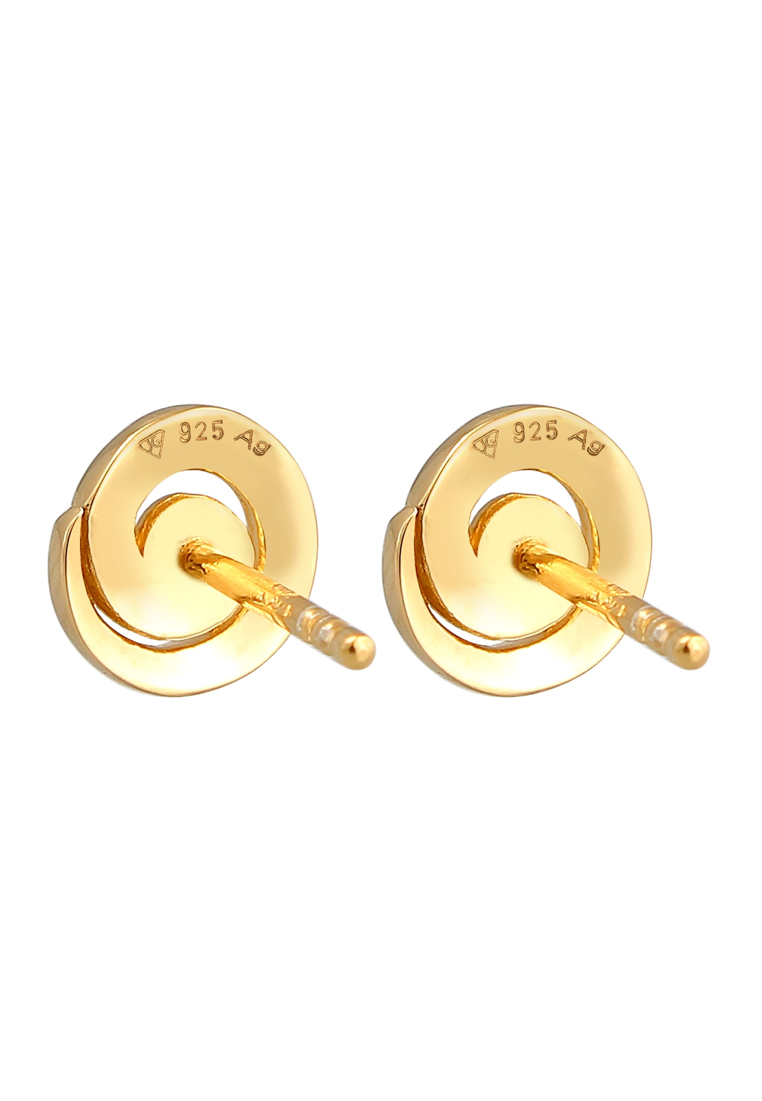 Elli Paar Ohrstecker »Ohrringe Spirale Rund Kristalle Funkelnd 925 Silber«