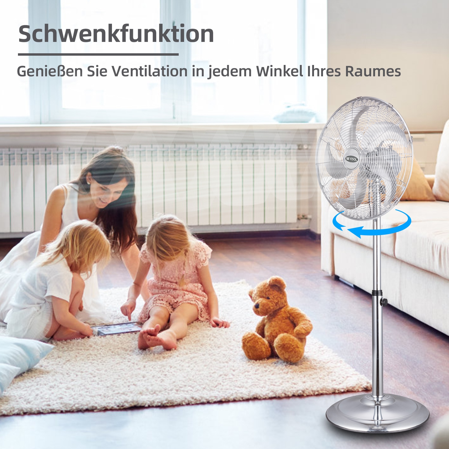 be cool Standventilator »BC40MSTF2205SS«, 40 cm Durchmesser